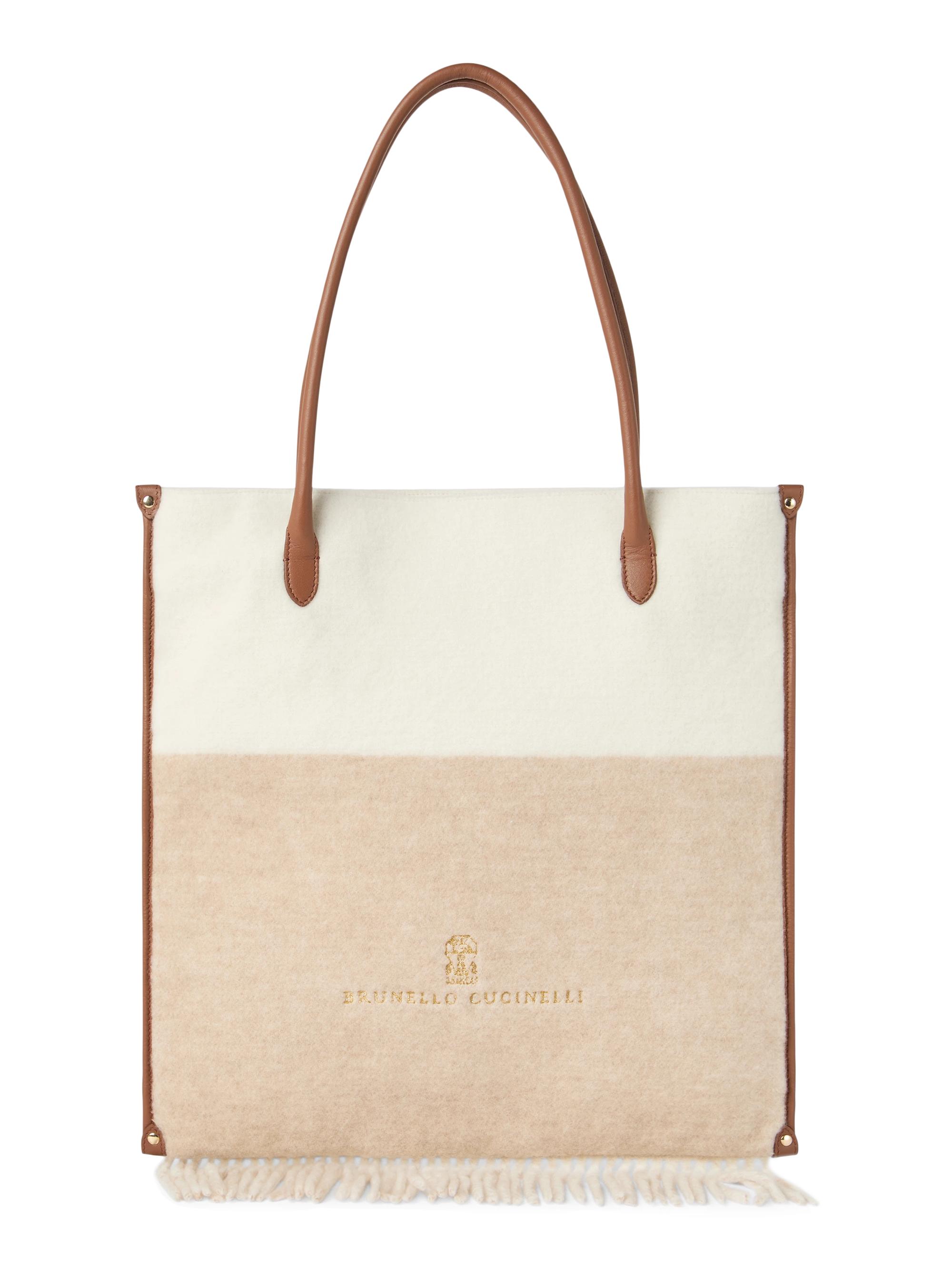 Brunello Cucinelli Cashmere Shopper Bag - Beige