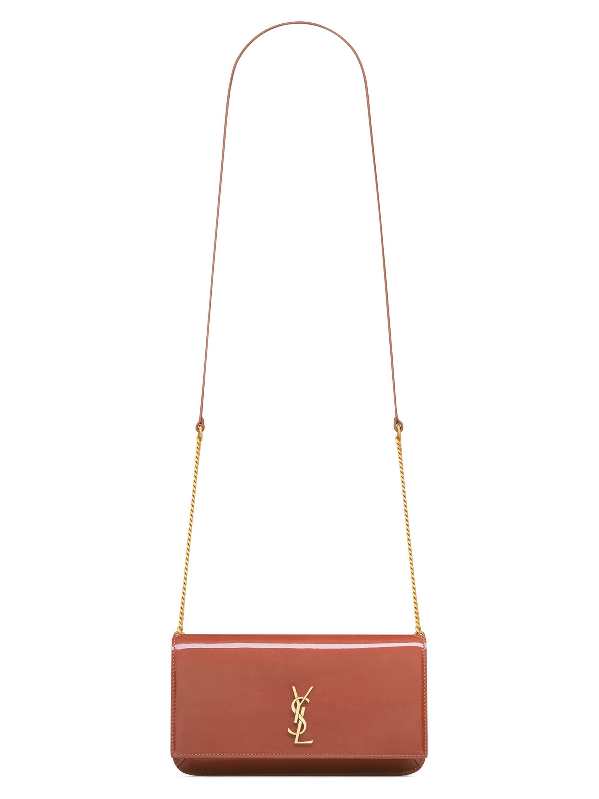 Saint Laurent Women's Cassandre Phone Case in Patent Leather - Mild Rose