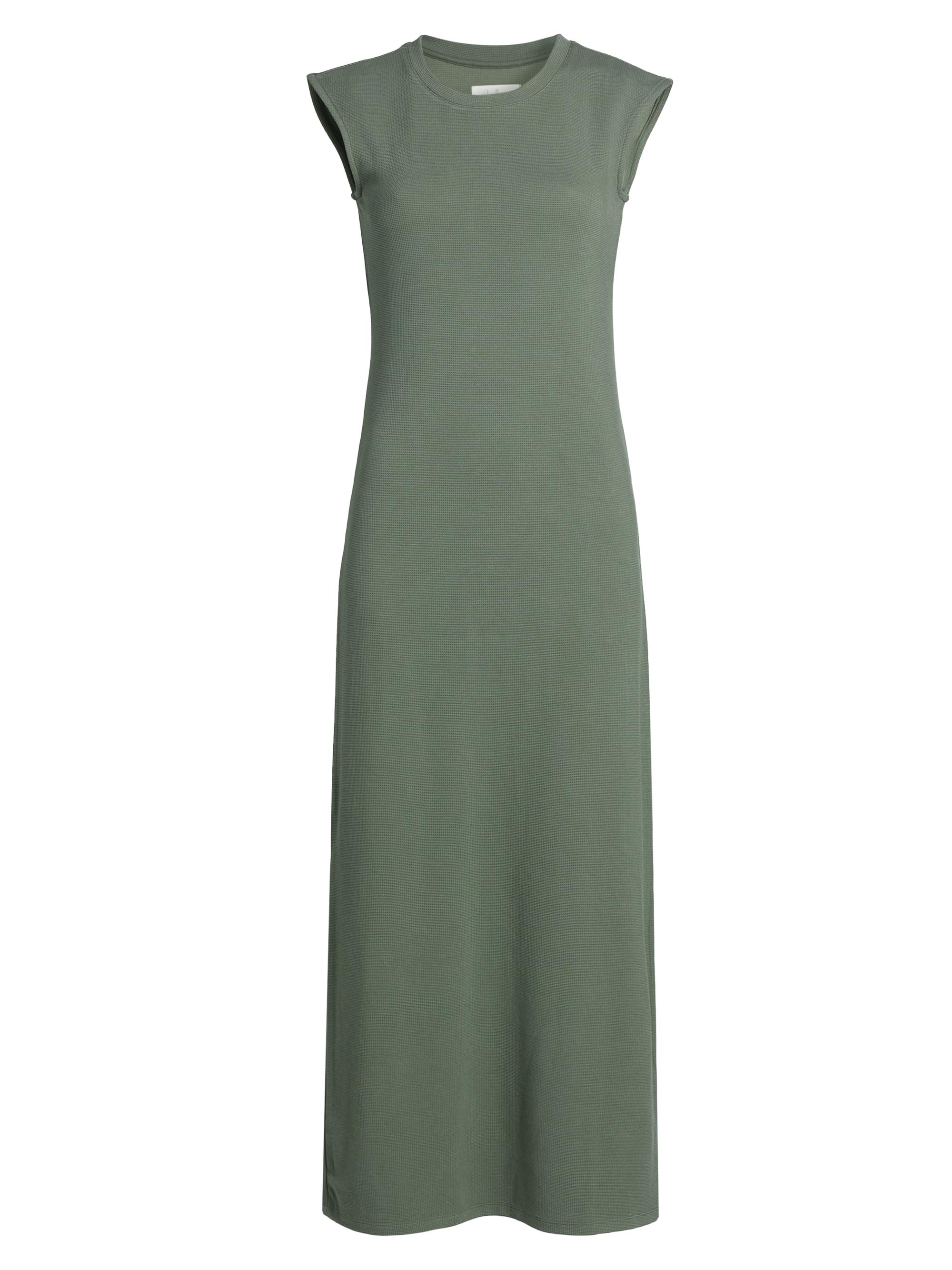 Stellae Dux Women's Waffle Scuba Fitted Midi-Dress - Soft Vob