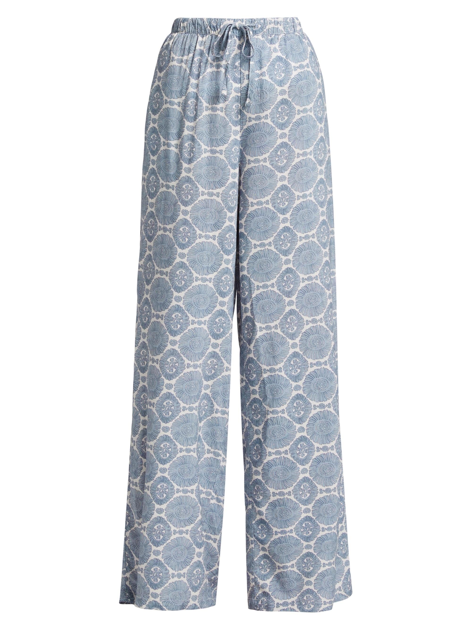 Stellae Dux Women's Sun Print Wide-Leg Pants - Ash Navy Sun Print