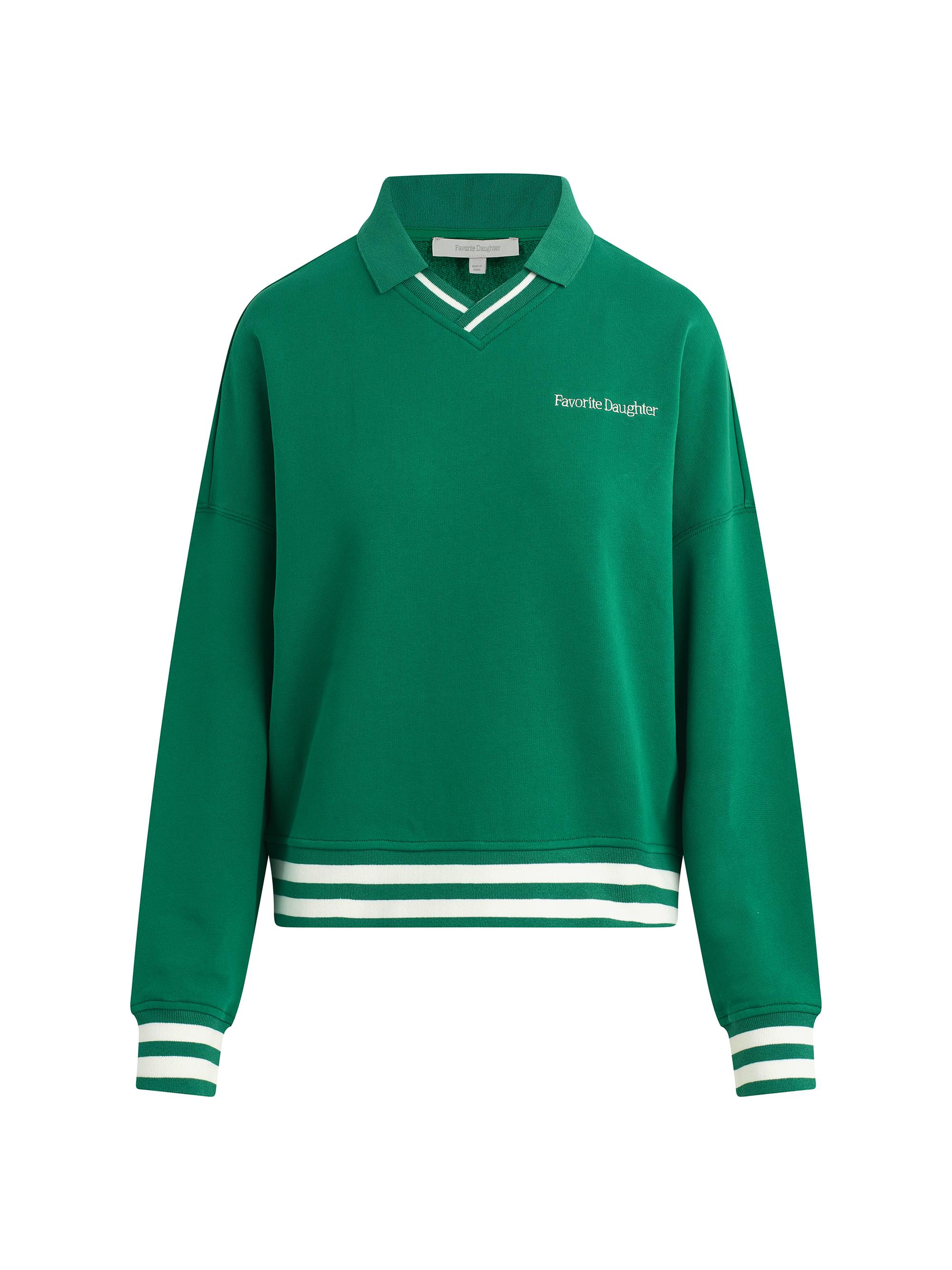 Favorite Daughter Ivy League Logo-Embroidered Cotton Rugby