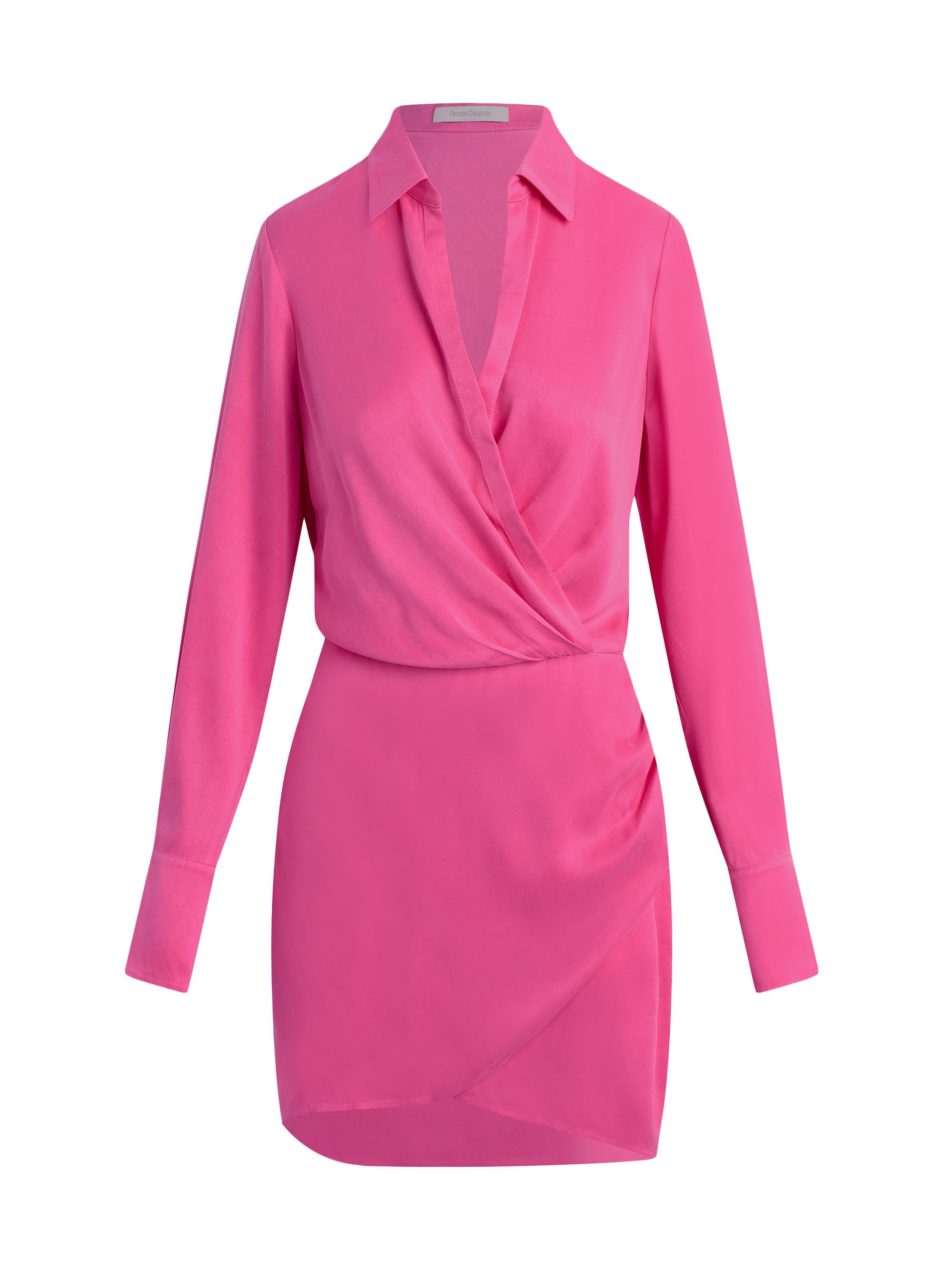 Favorite Daughter Women's The Dinner Party Mini Shirtdress - Flamingo