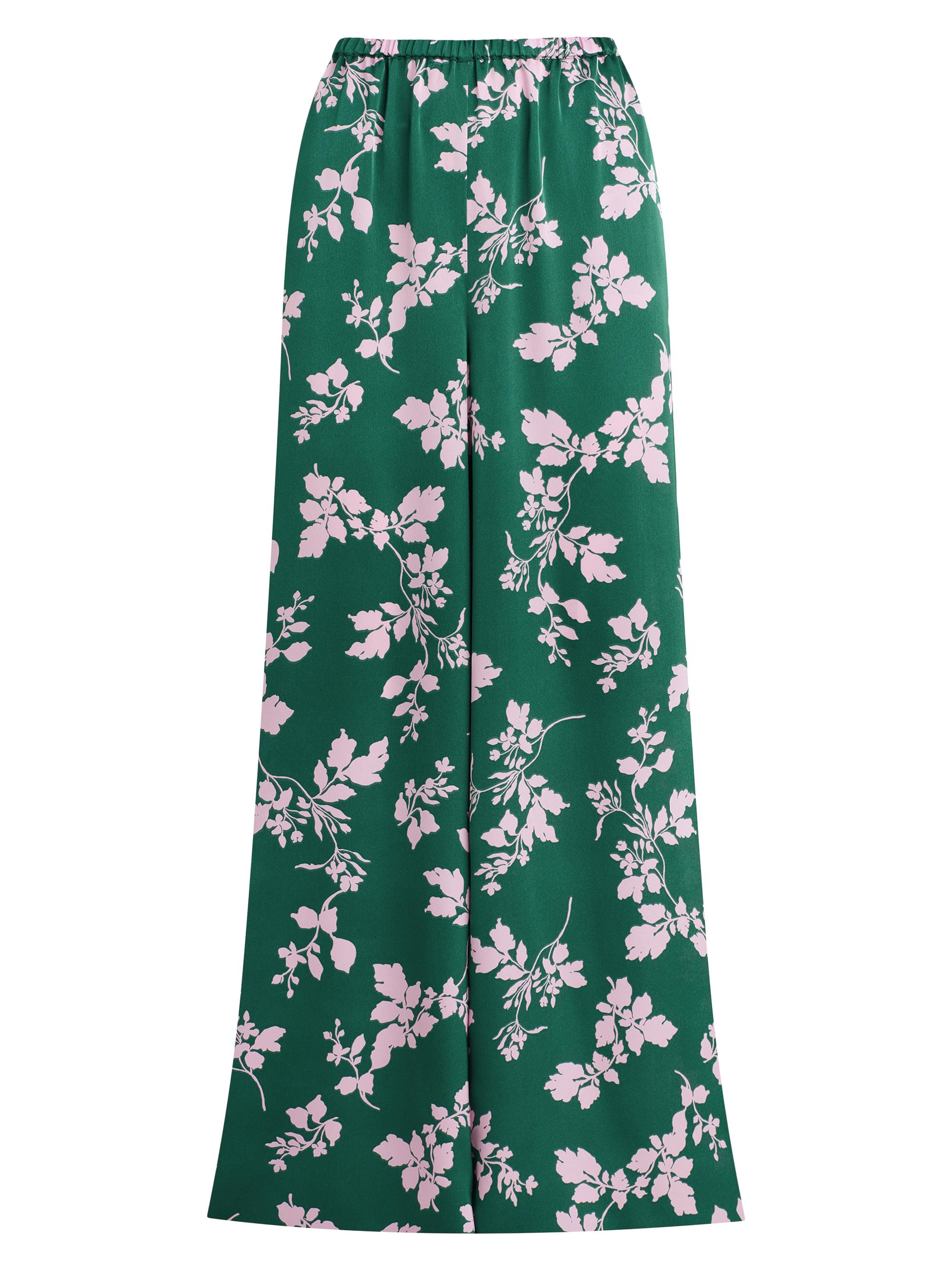 Favorite Daughter Women's The Effortless Floral Elasticized Wide-Leg Pants - Emerald Floral