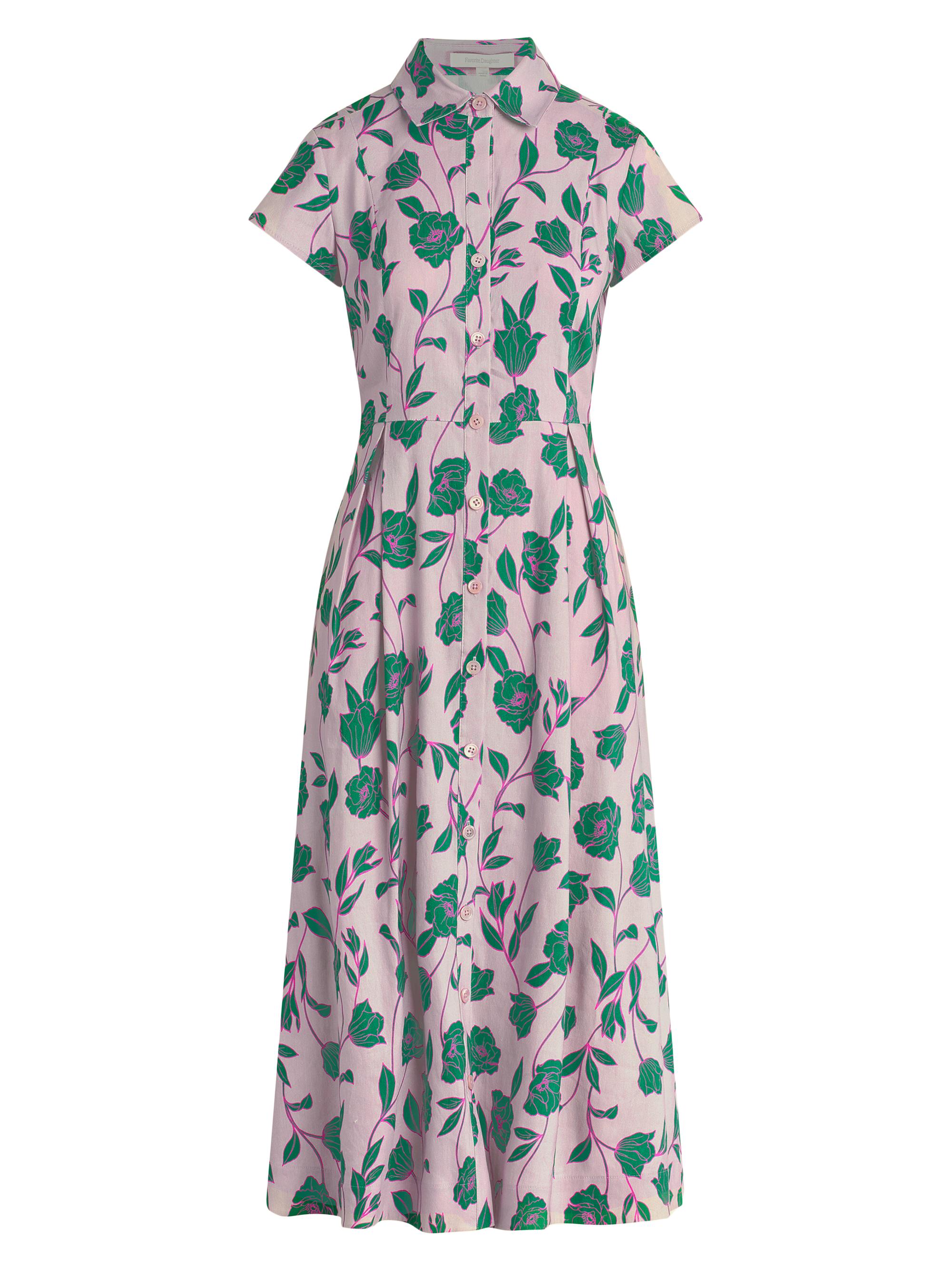 Favorite Daughter Women's Sunday Best Floral Linen-Blend Maxi Shirtdress - Wisteria Field Floral