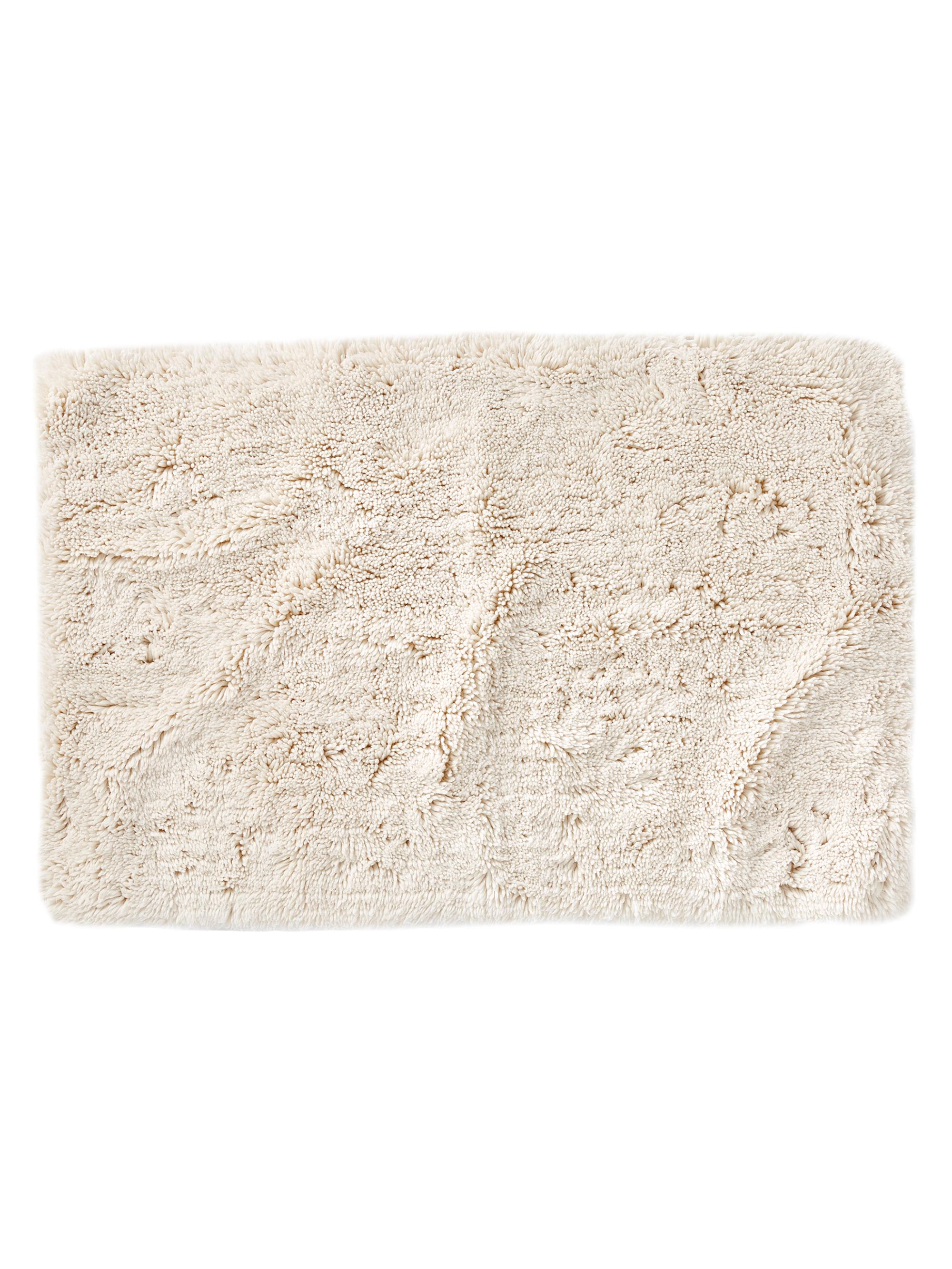 Coyuchi Shag Organic Bath Rug - Alpine White
