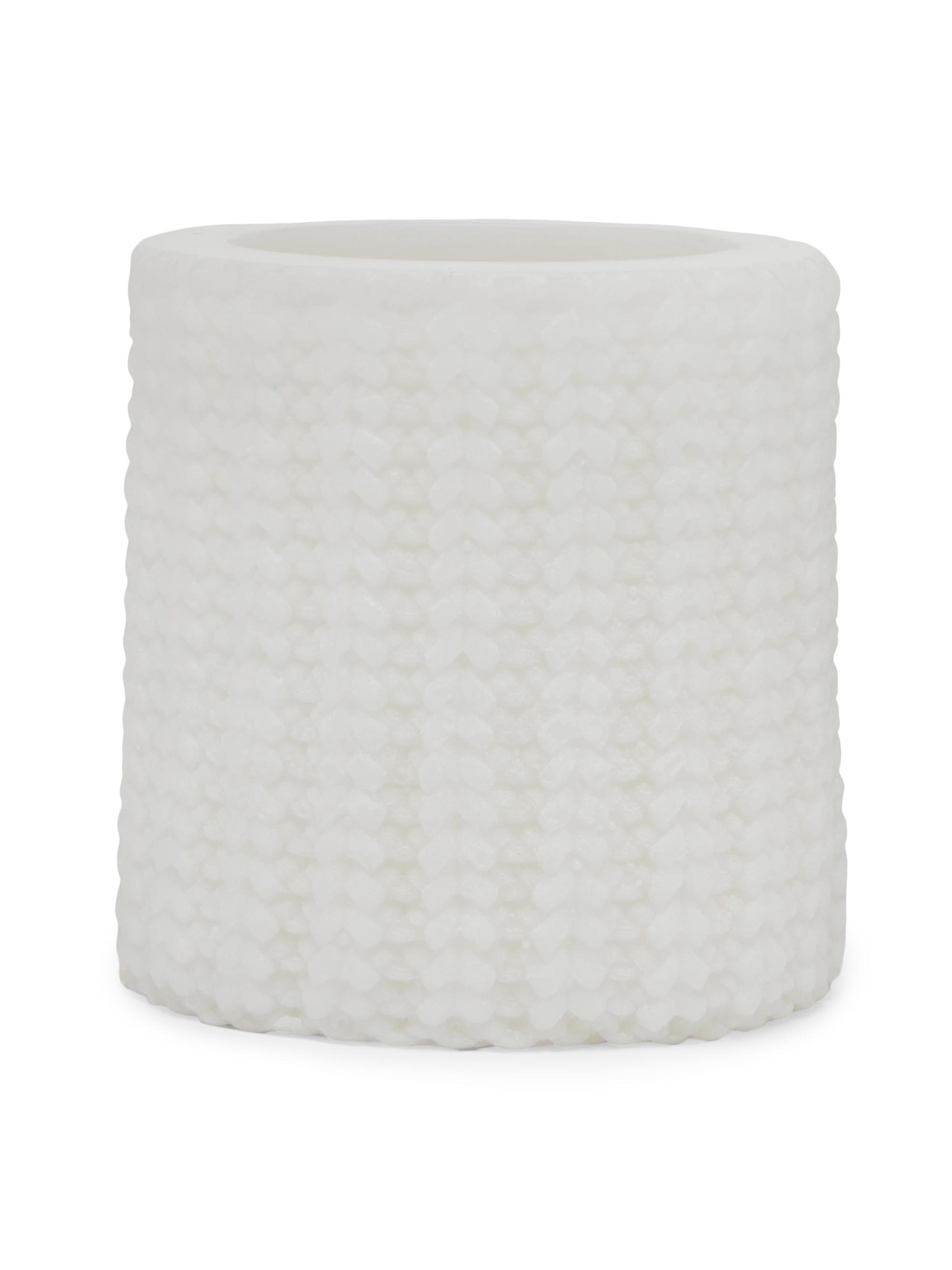 Brunello Cucinelli Small Wax Lantern with English Rib Knit Effect - White