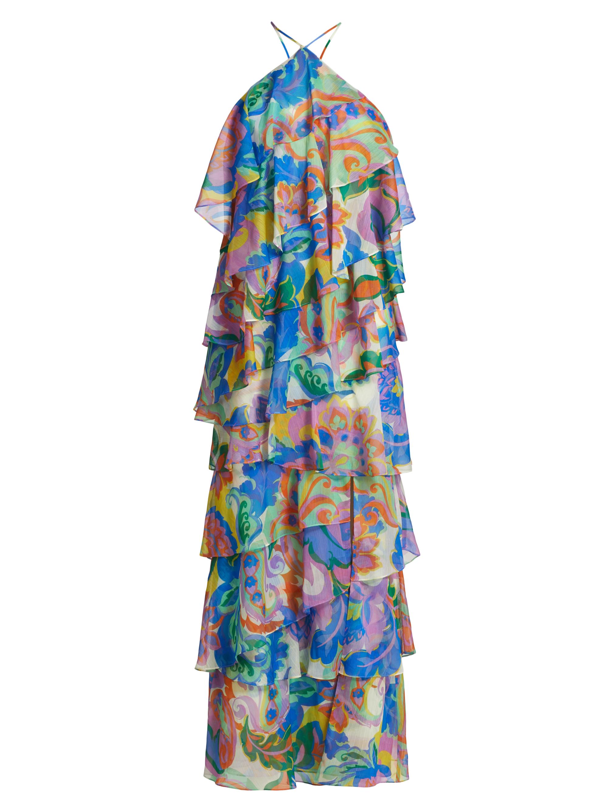 Amanda Uprichard Women's Poise Floral Tiered Ruffle Maxi Dress - Fleetwood Print