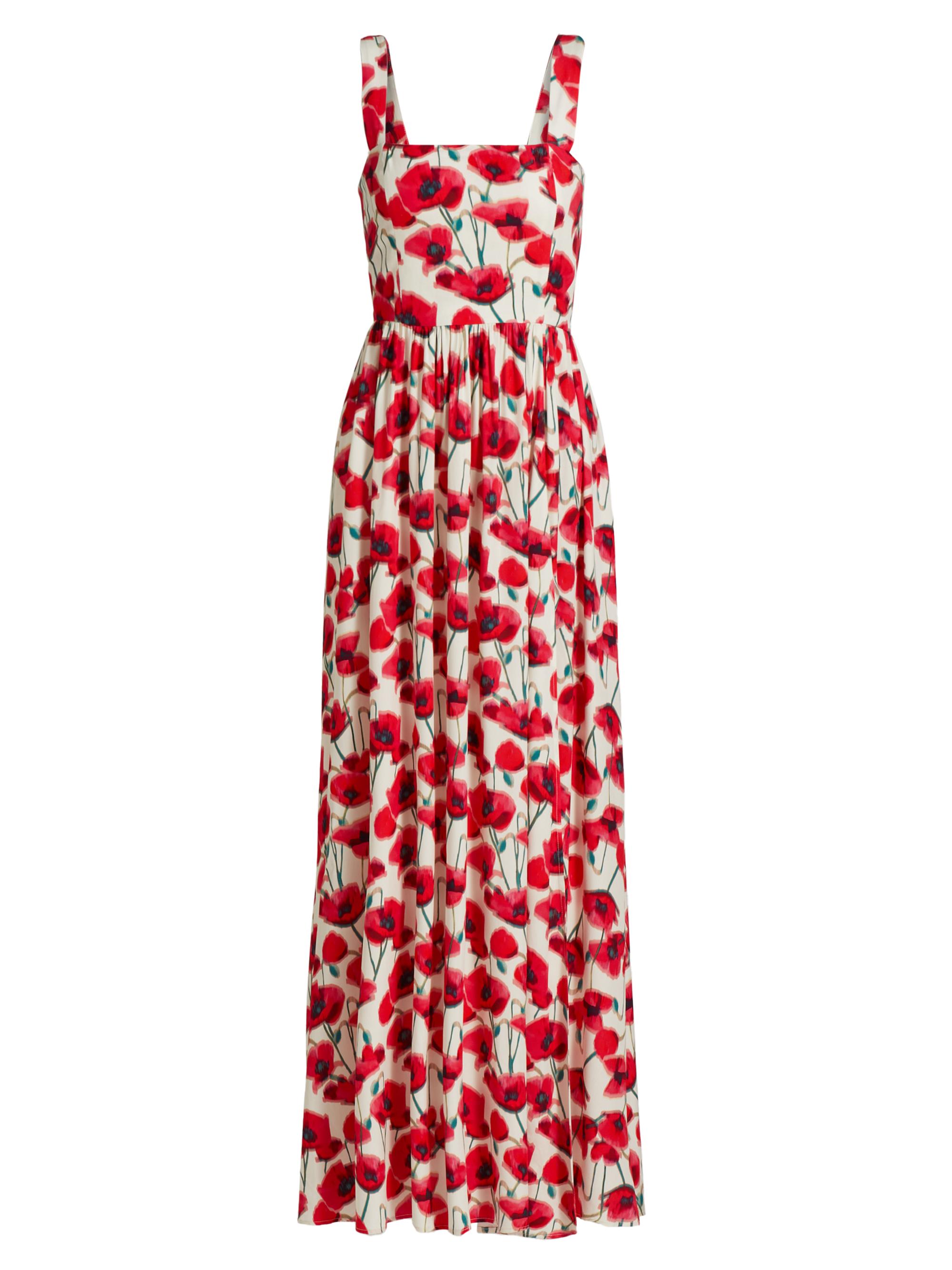 Amanda Uprichard Women's Florence Floral Square-Neck Maxi Dress - Poppy Field