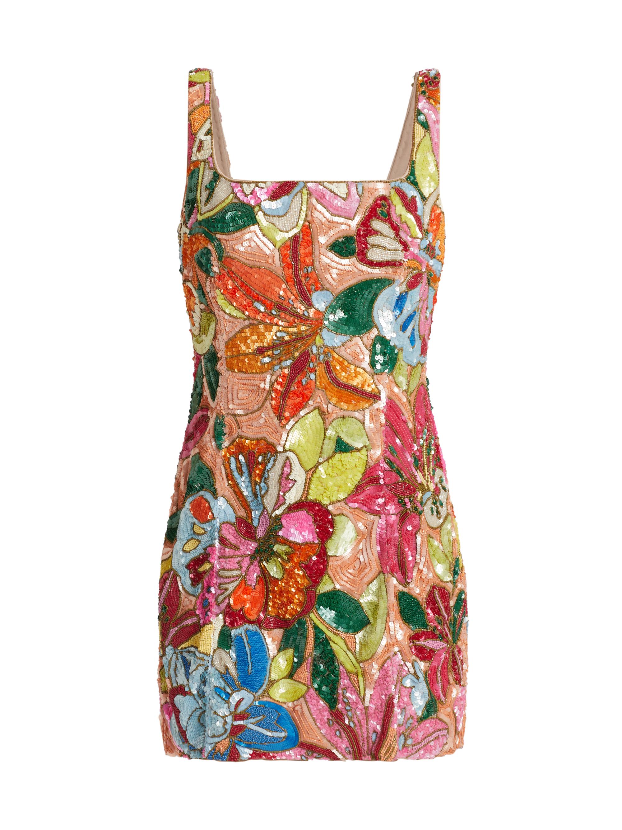Amanda Uprichard Women's Augustine Sequin Floral Minidress - Botanico