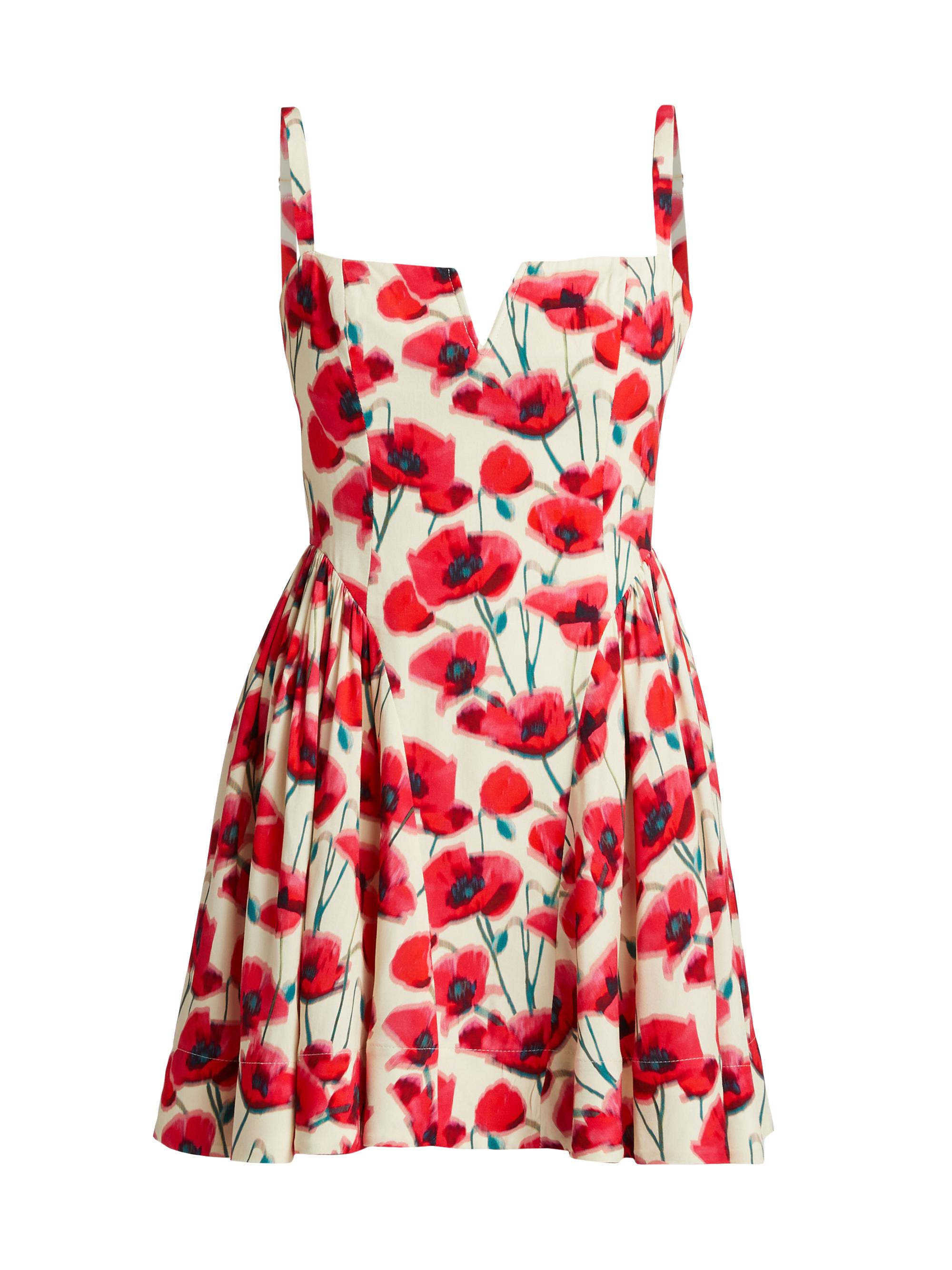 Amanda Uprichard Women's Sarabeth Floral Sleeveless Minidress - Poppy Field