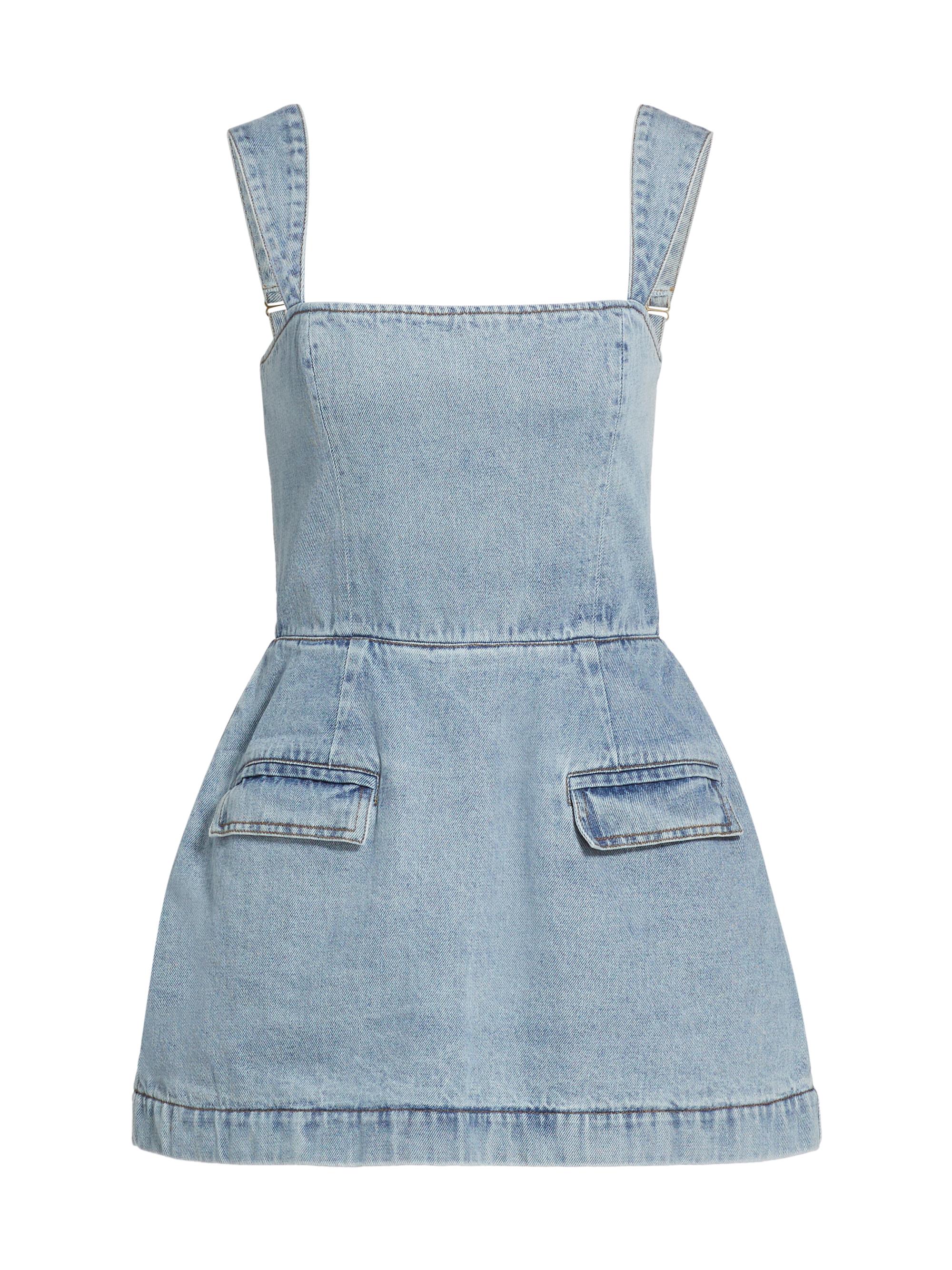 Amanda Uprichard Women's Bethany Denim A-Line Romper - Destiny Wash