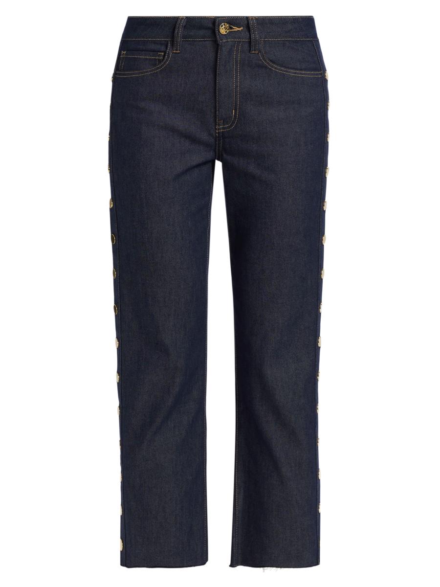 Generation Love Women's Stephen Sheen Denim Snap Pants In Blue