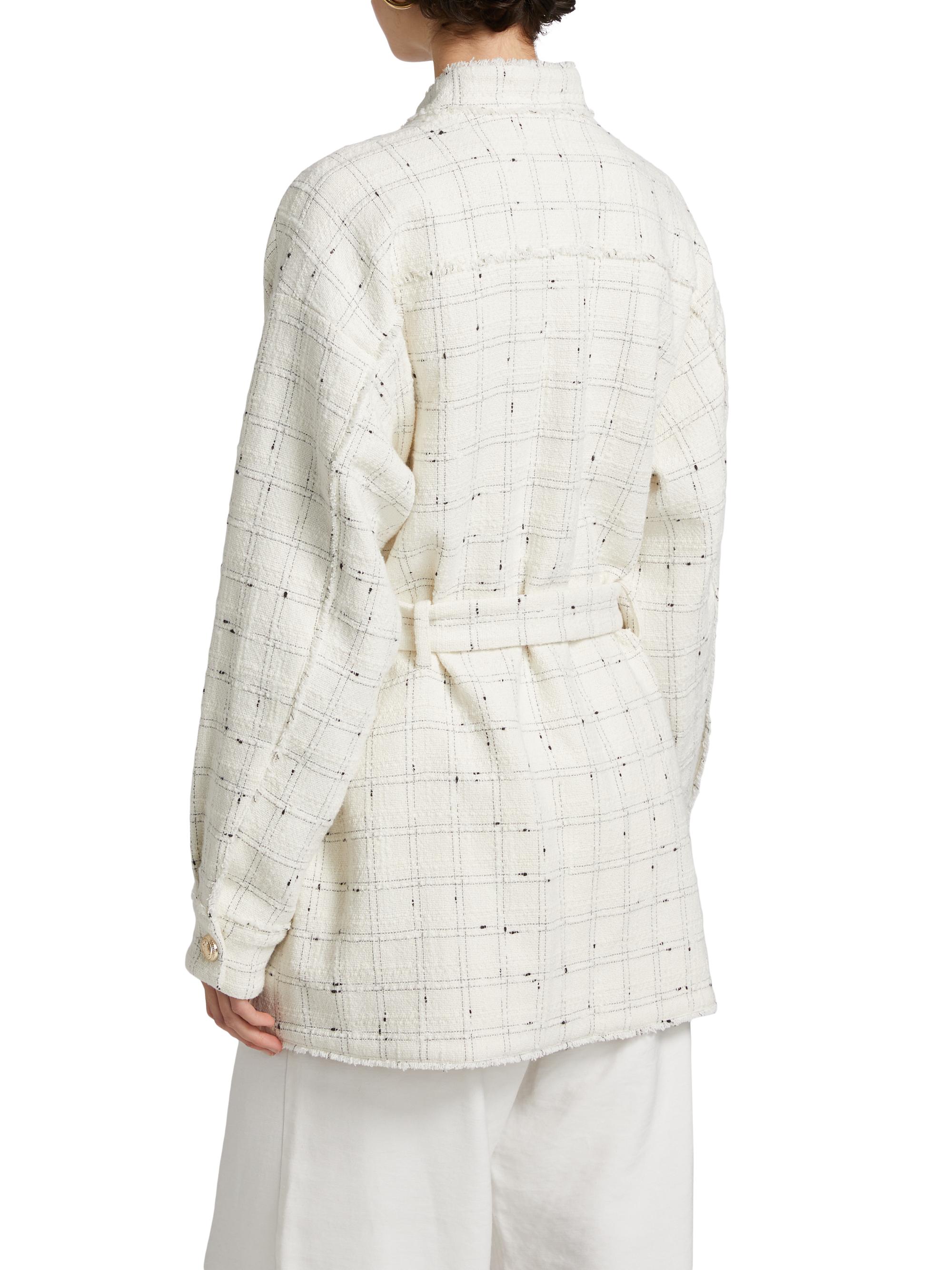 Generation Love Lainey Windowpane Tweed Wrap Jacket | Saks Fifth