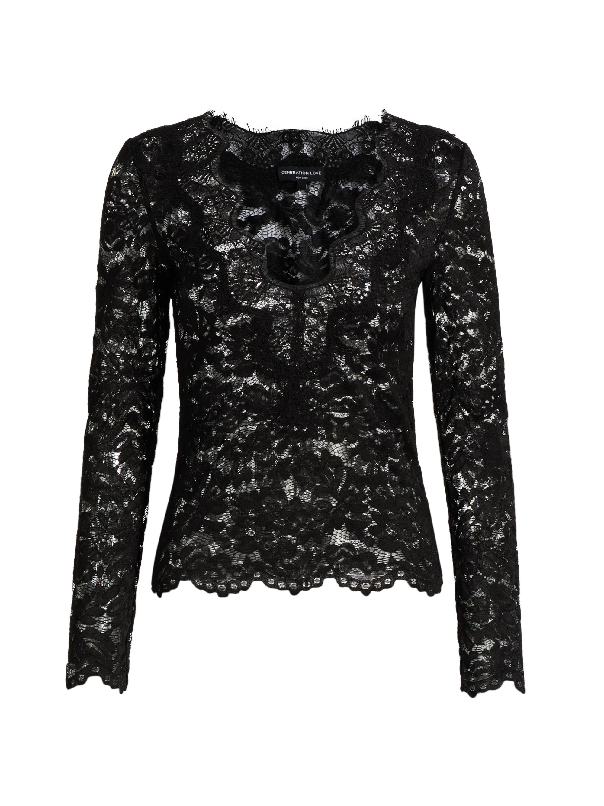 Generation Love Ona Lace Combo Crewneck Top | Saks Fifth Avenue