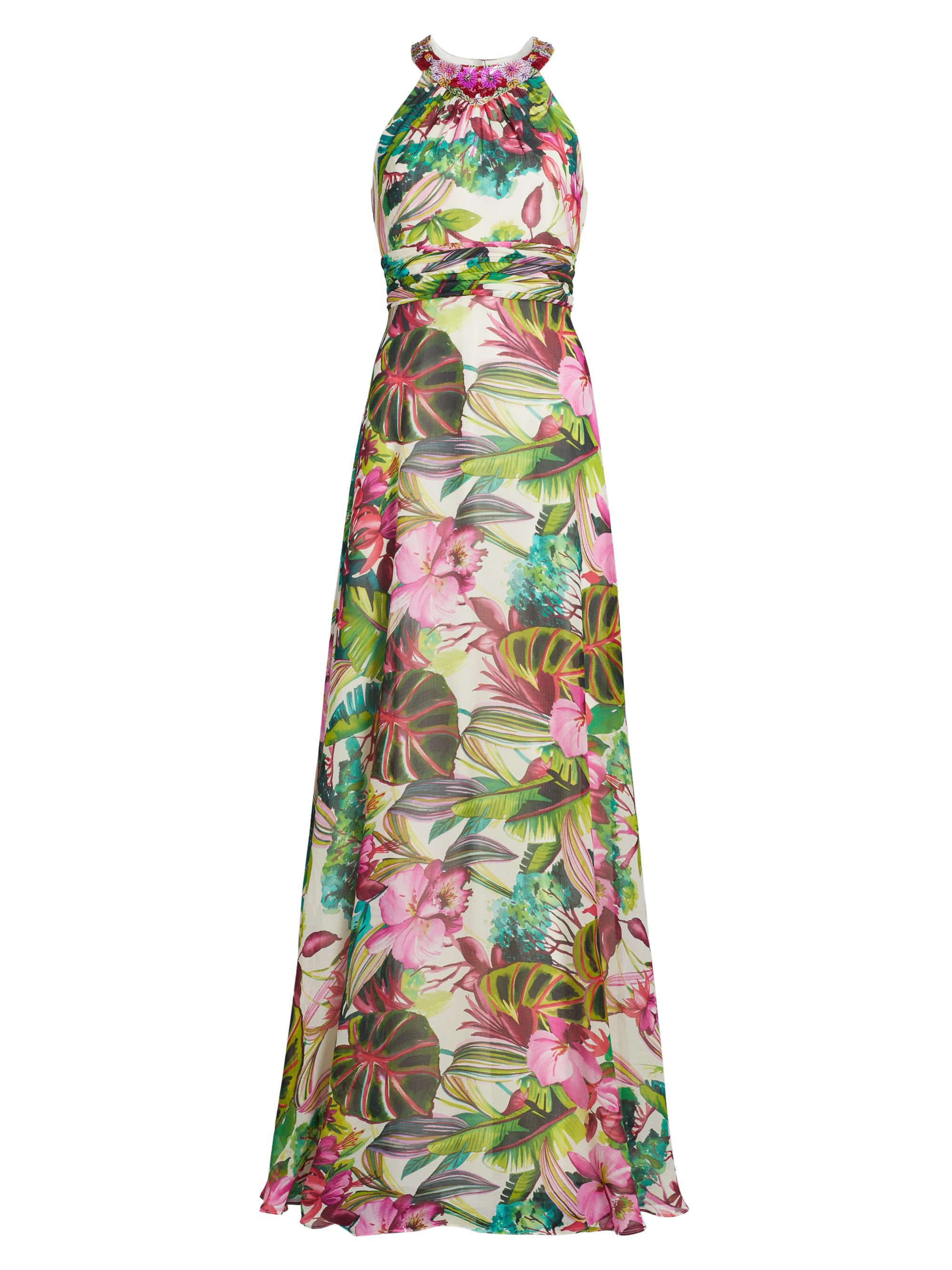Teri Jon by Rickie Freeman Women's Floral Chiffon Gown
