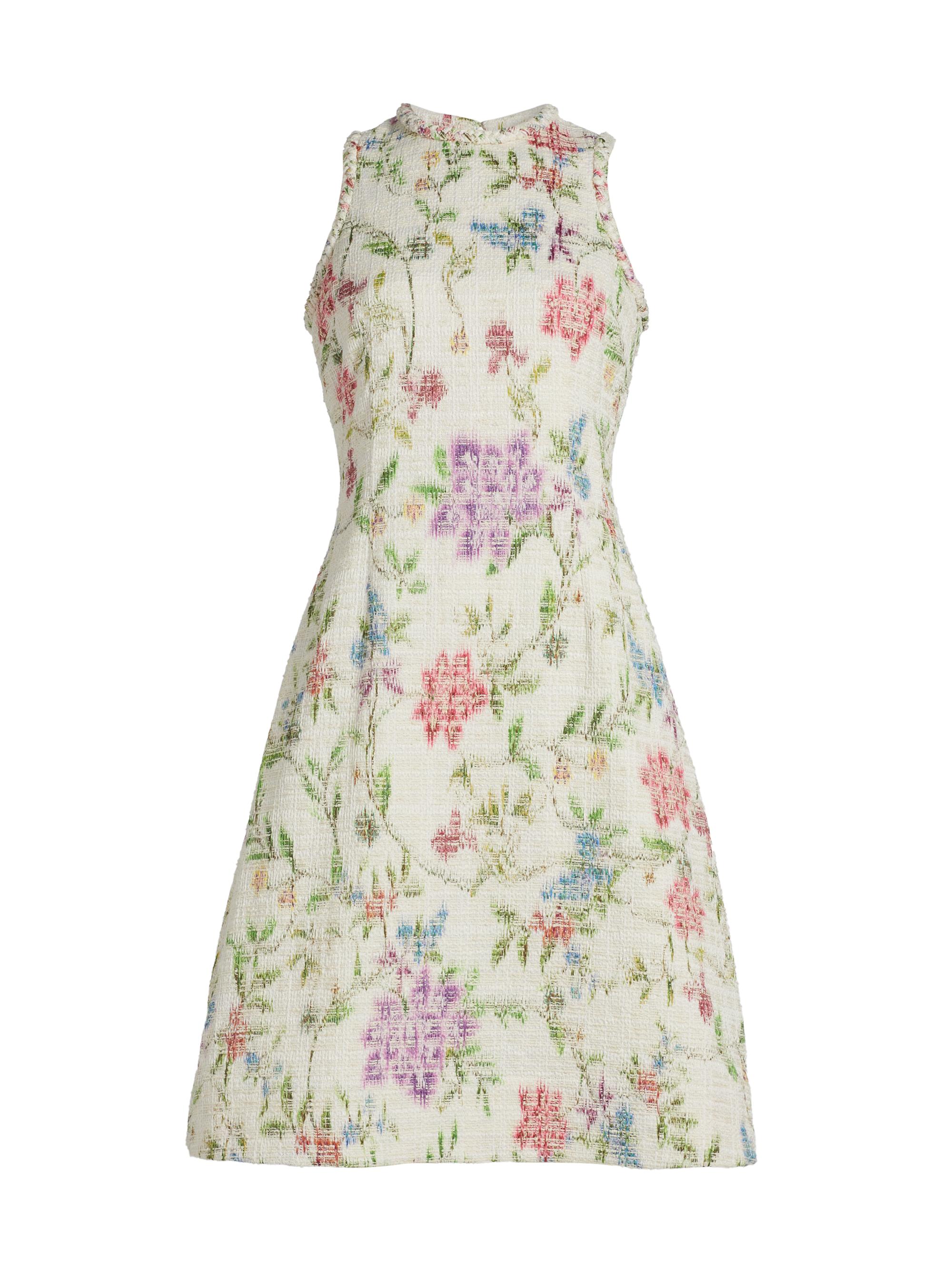 Teri Jon by Rickie Freeman Women's Floral Tweed Dress -  Multi