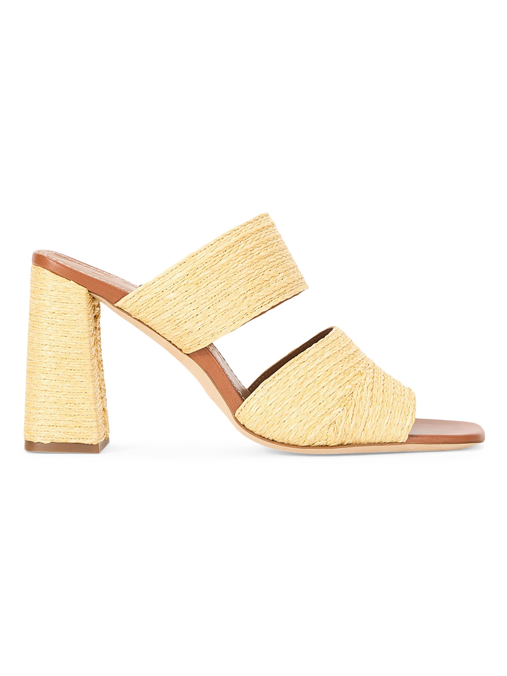 Staud Women's Skylar 90MM Raffia Slip-On Sandals - Natural Raffia