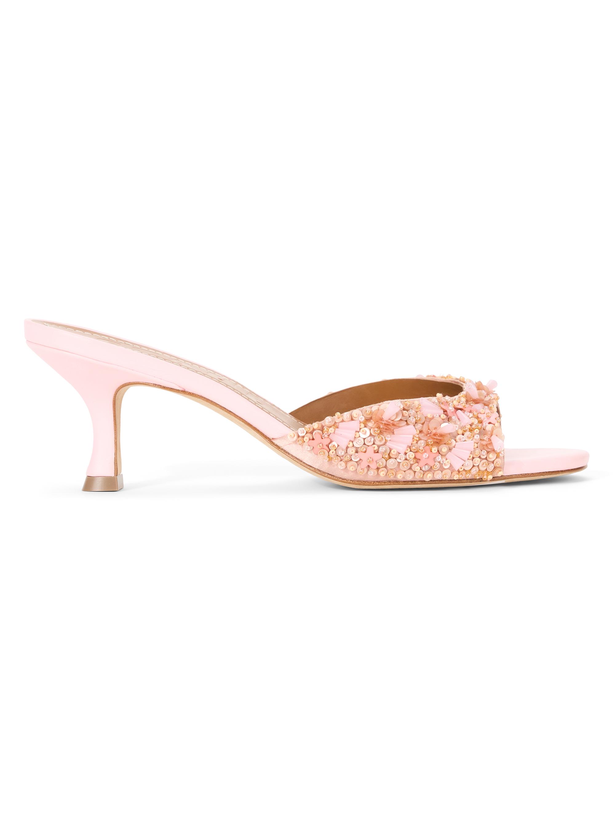 Staud Women's Brigitte Embellished 55MM Mules - Pink
