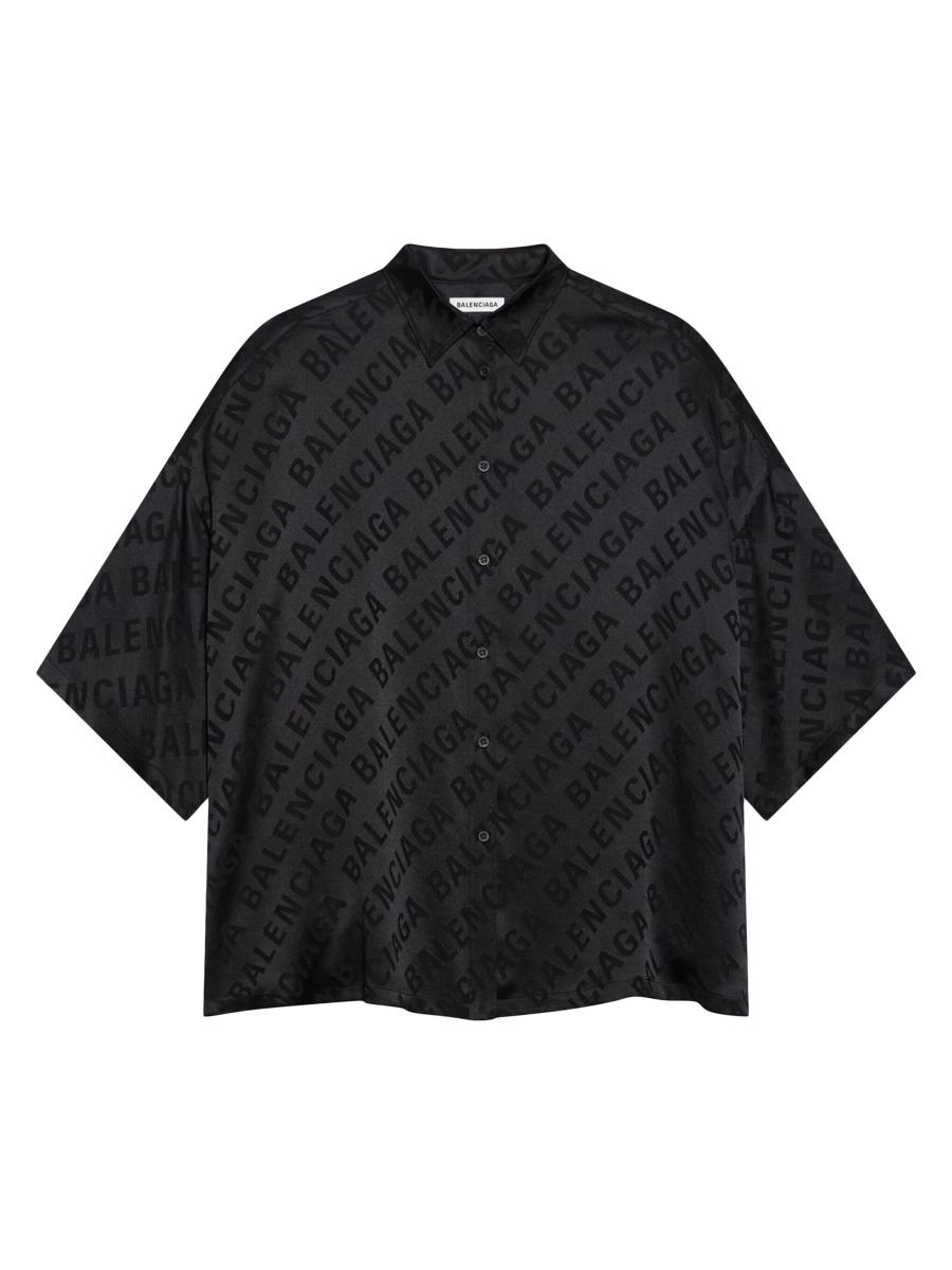 【派手☆人気☆BALENCIAGA】黄色　柄　半袖シャツ B模様　サイズL 20044963-1.jpg