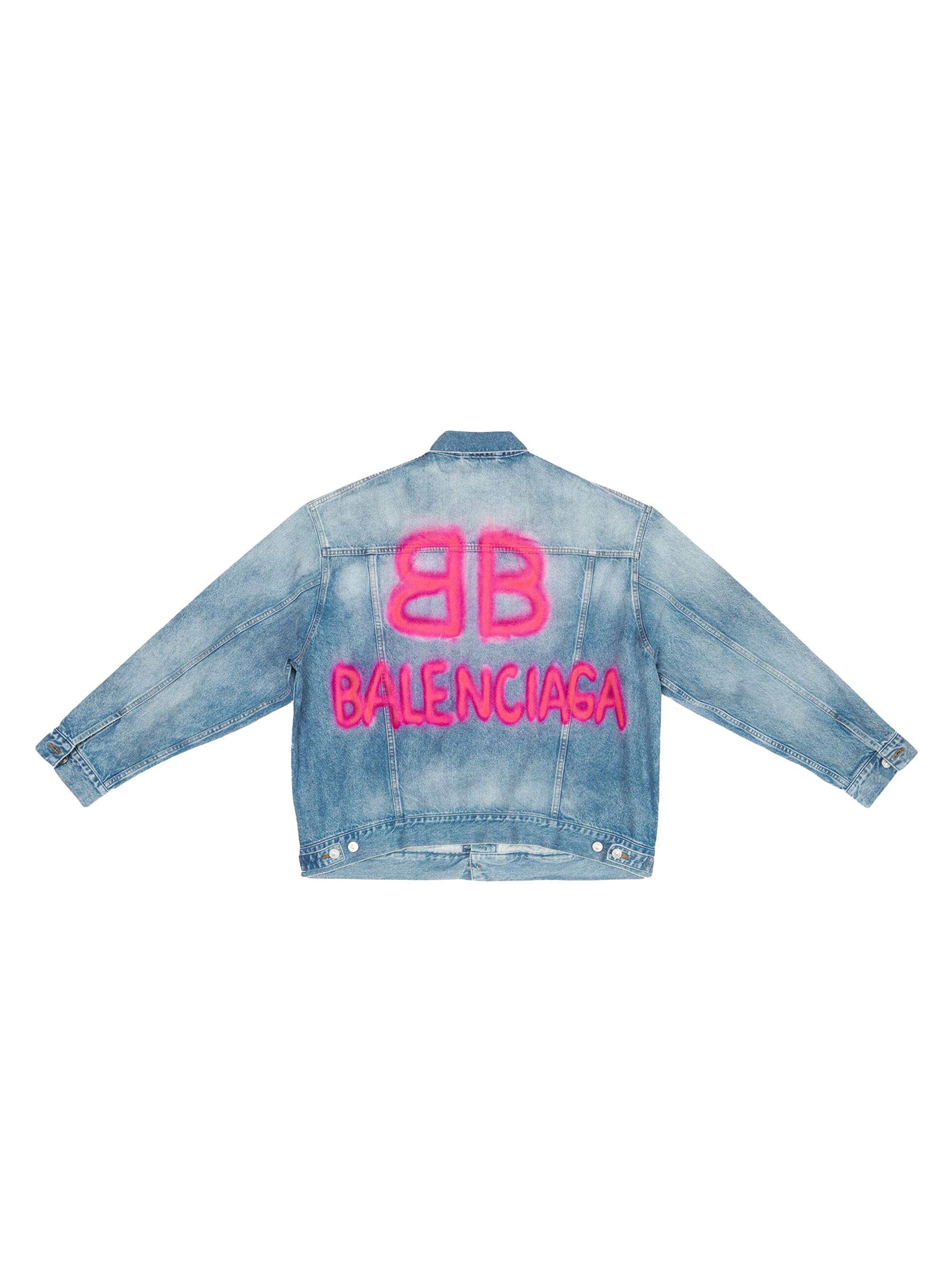 BALENCIAGA  ジージャン　ＸＬ BALENCIAGA◇メタルロゴ/Gジャン/L/デニム/BLK/694504 tbp47