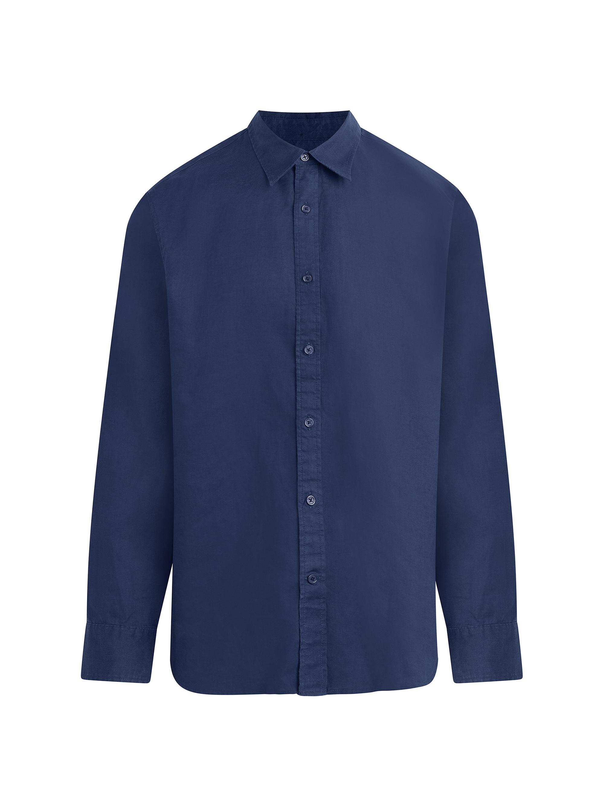 Joe's Jeans Men's Jakob Linen Shirt - True Navy