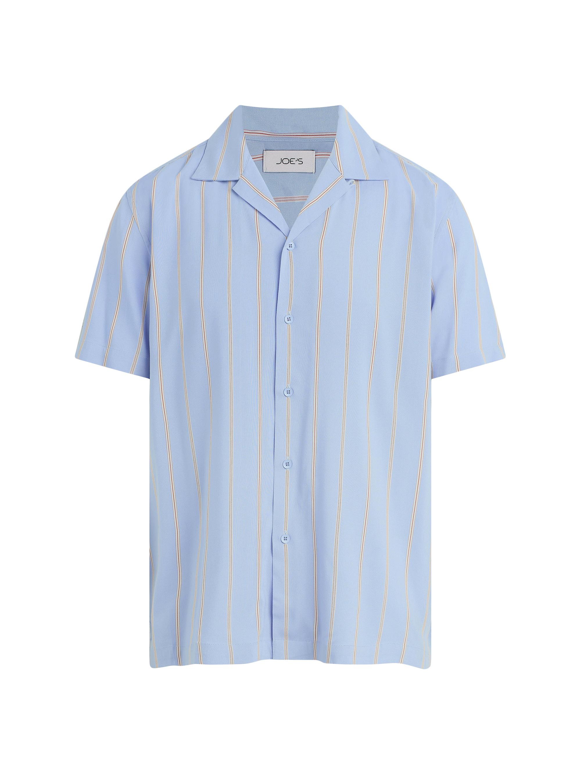 Joe's Jeans Men's Stripe Camp Shirt - Blue Heron Stripe