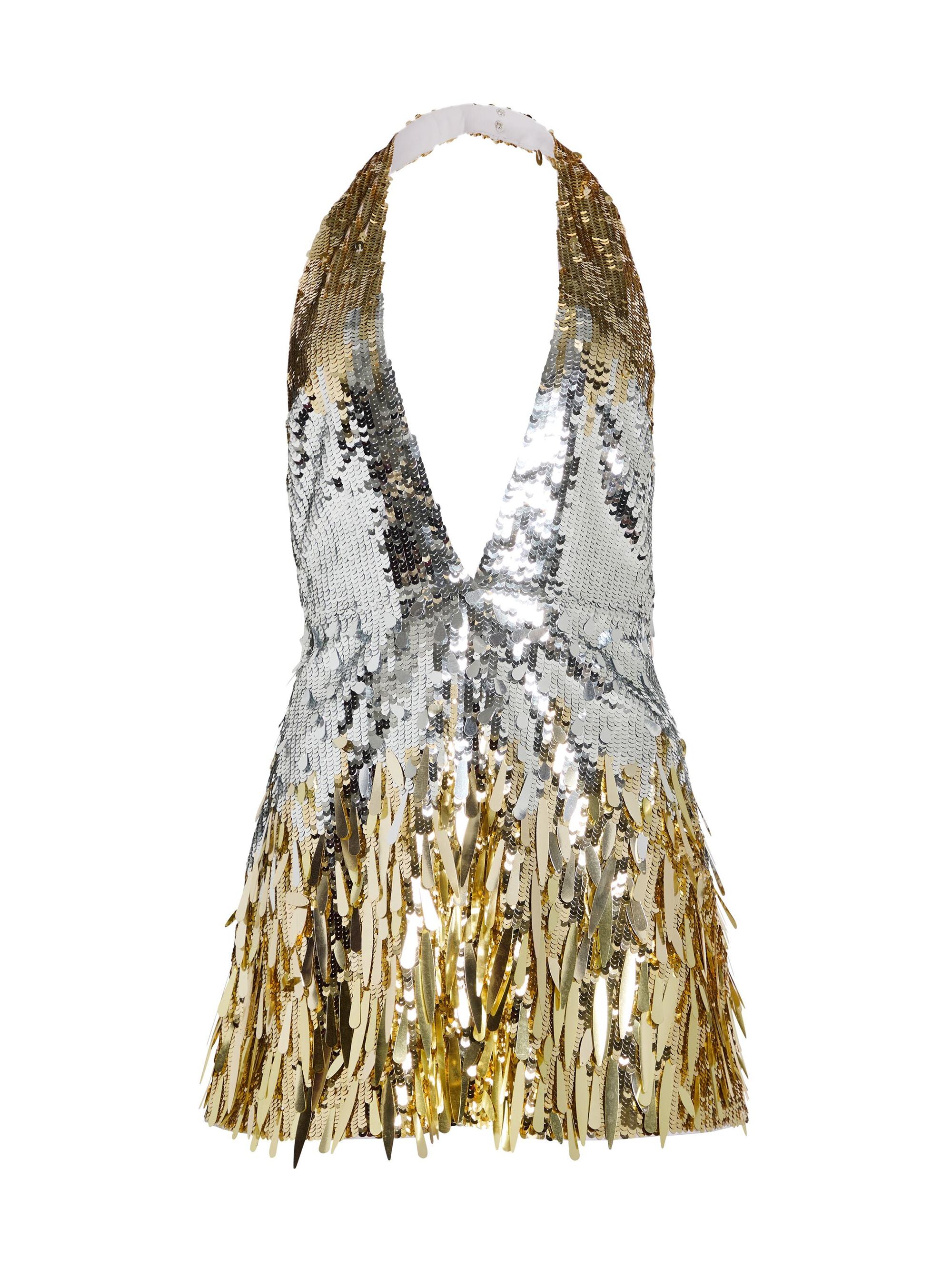 Retrofête Women's Kinara Sequin Dress - Silver Gold