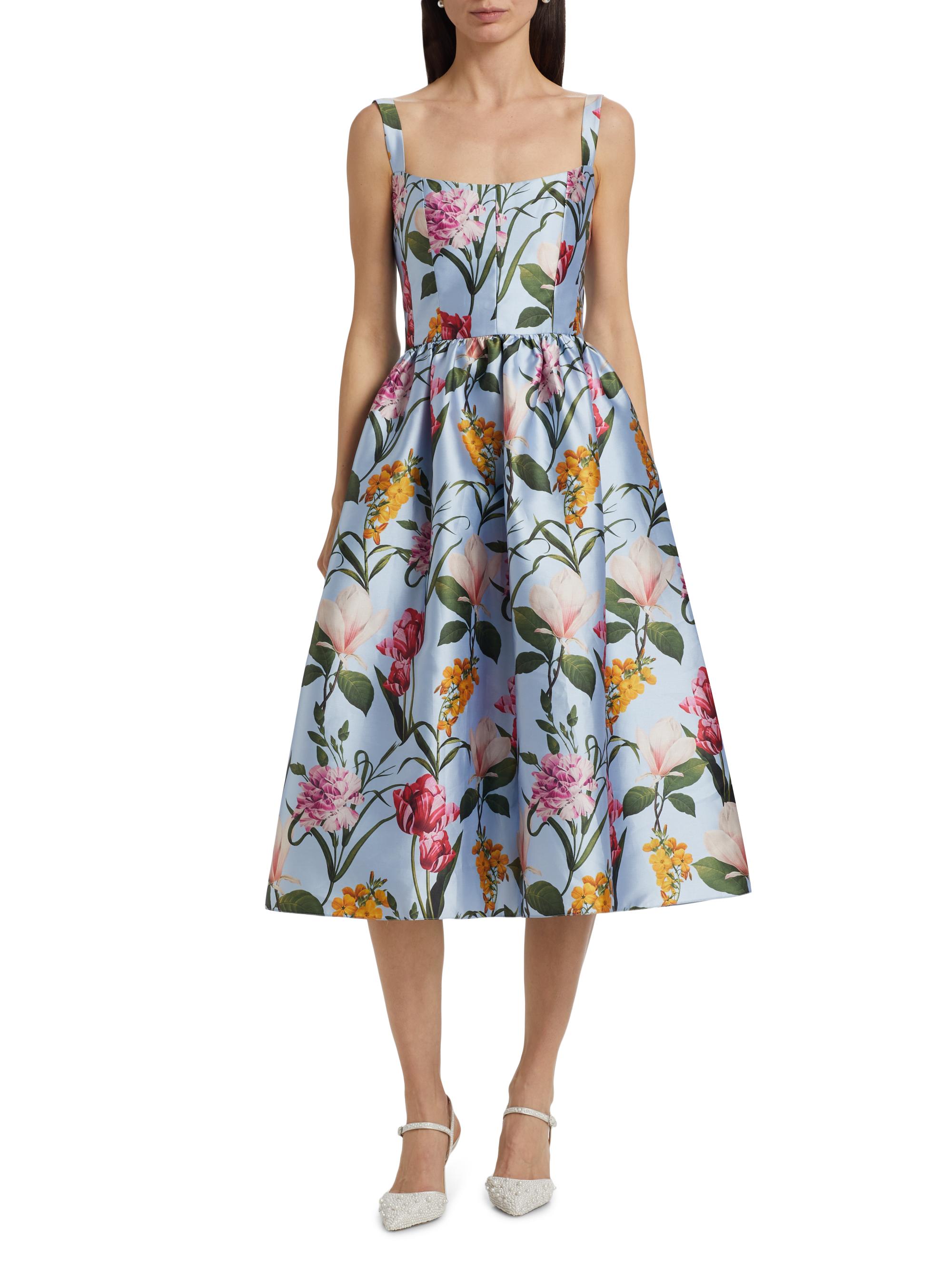 SACHIN BABI Olena Floral Midi-Dress | Saks Fifth Avenue
