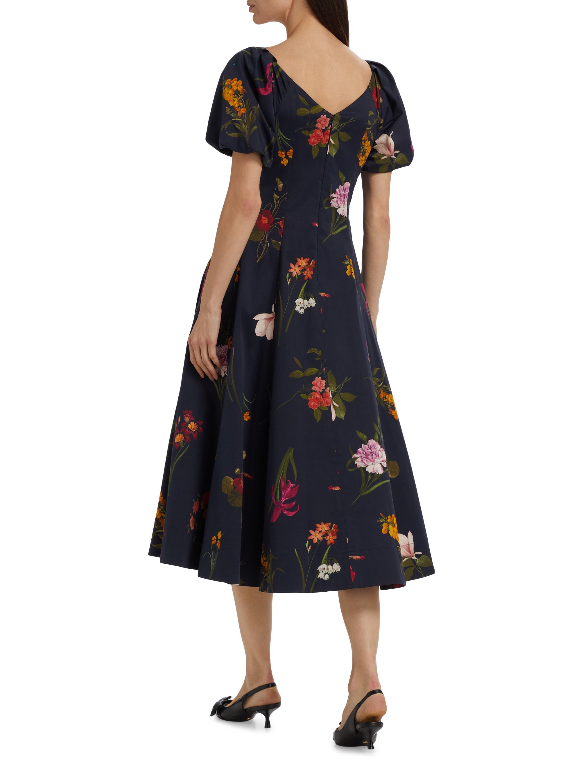 sachin & babi minnie off-the-shoulder floral a-line midi dress Sachin & Babi "Kennedy" Floral Off the Shoulder Gown