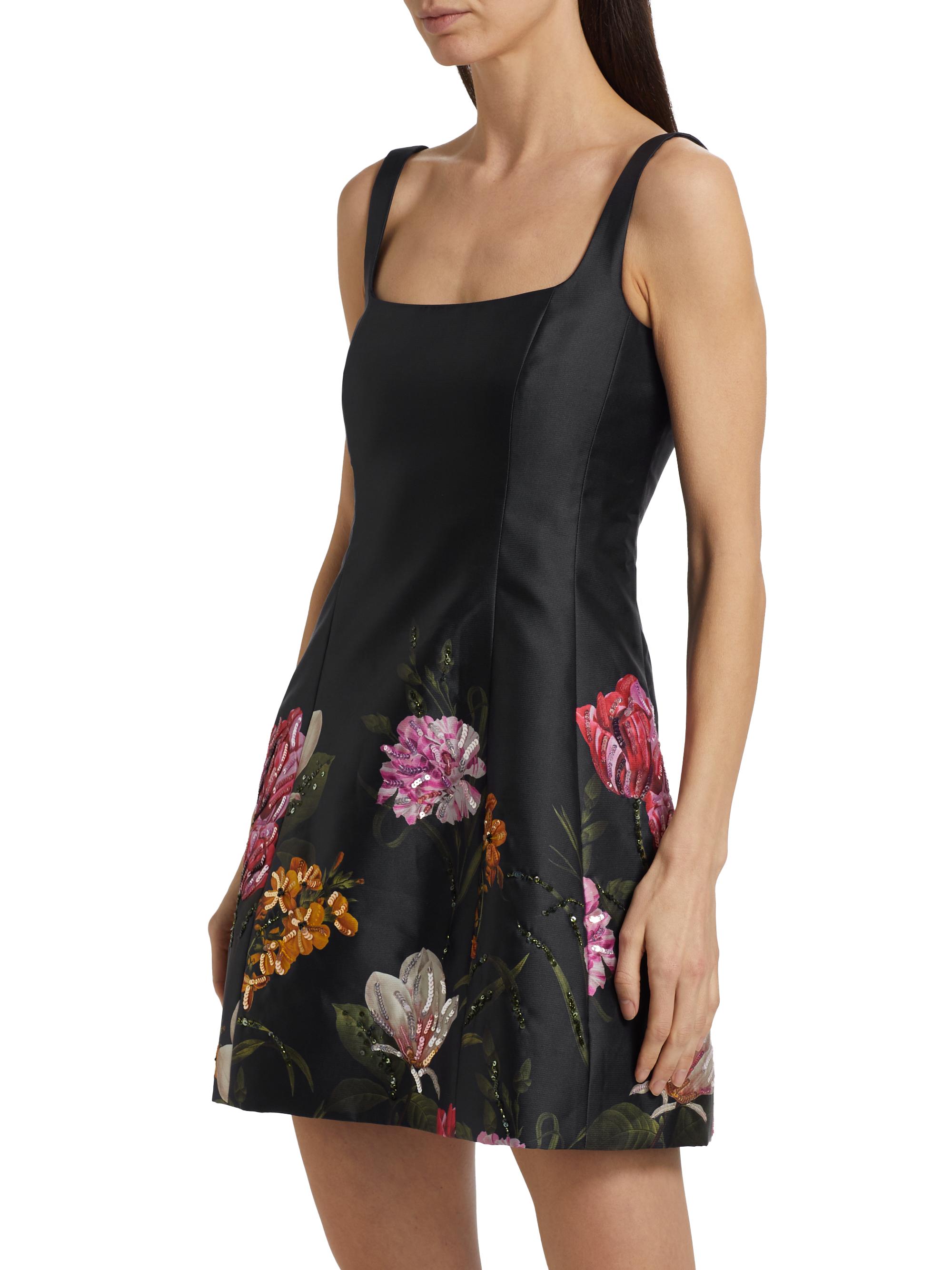 SACHIN BABI Caroline Sequined Floral Minidress | Saks Fifth Avenue