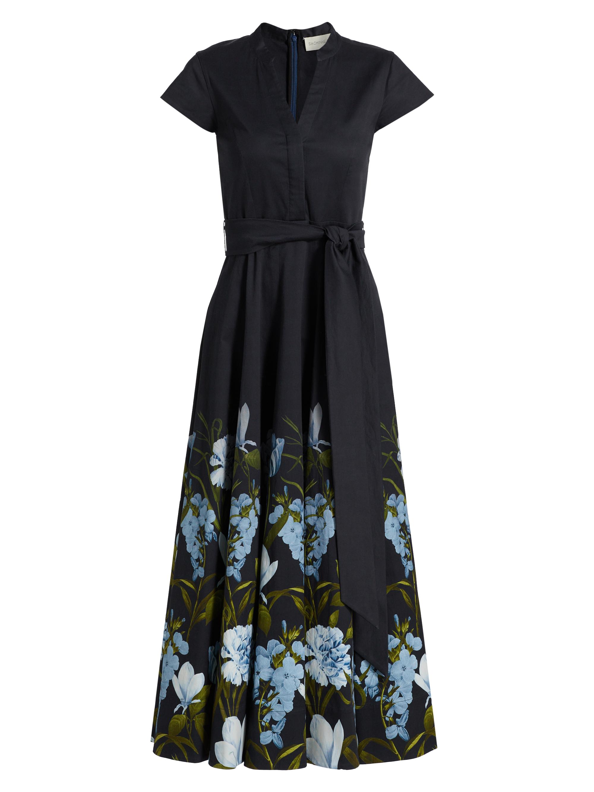 Sachin & Babi Women's Gannika Floral Midi-Dress - Night Sky Prima Garden