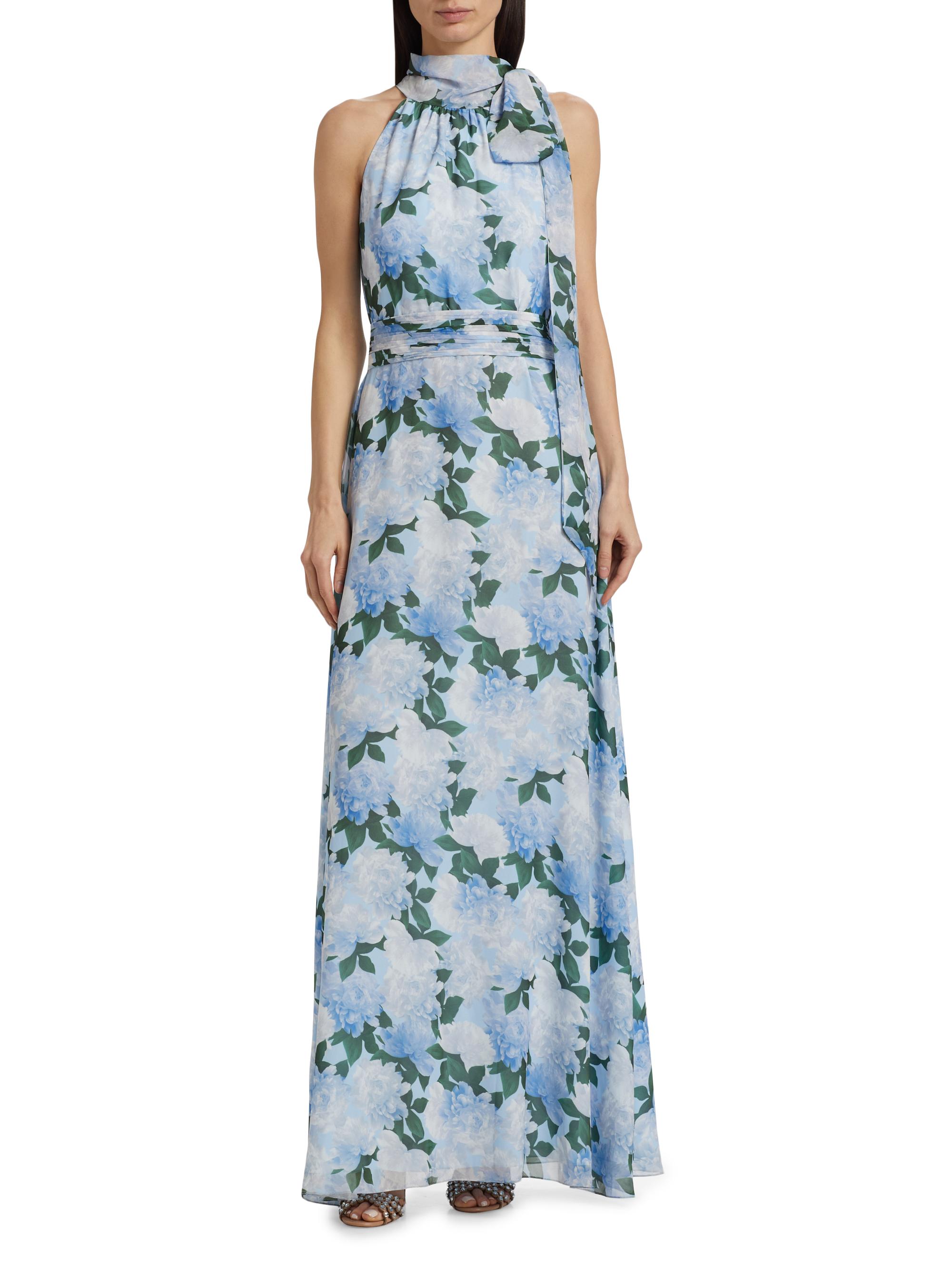 Sachin & Babi Kayla Floral Halterneck Gown | Saks Fifth Avenue