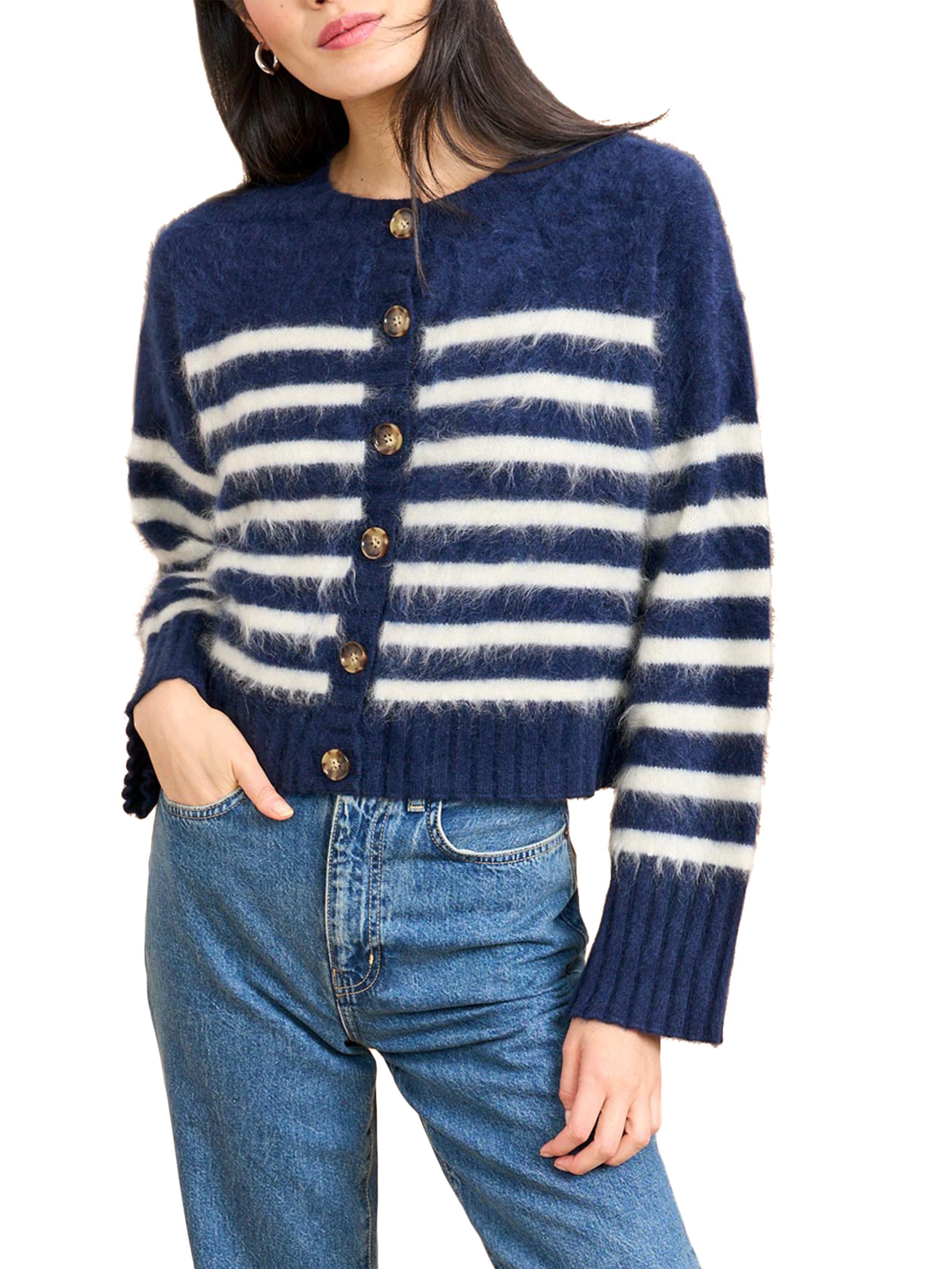 La Ligne Women's Teddy Cardigan - Navy Multicolor