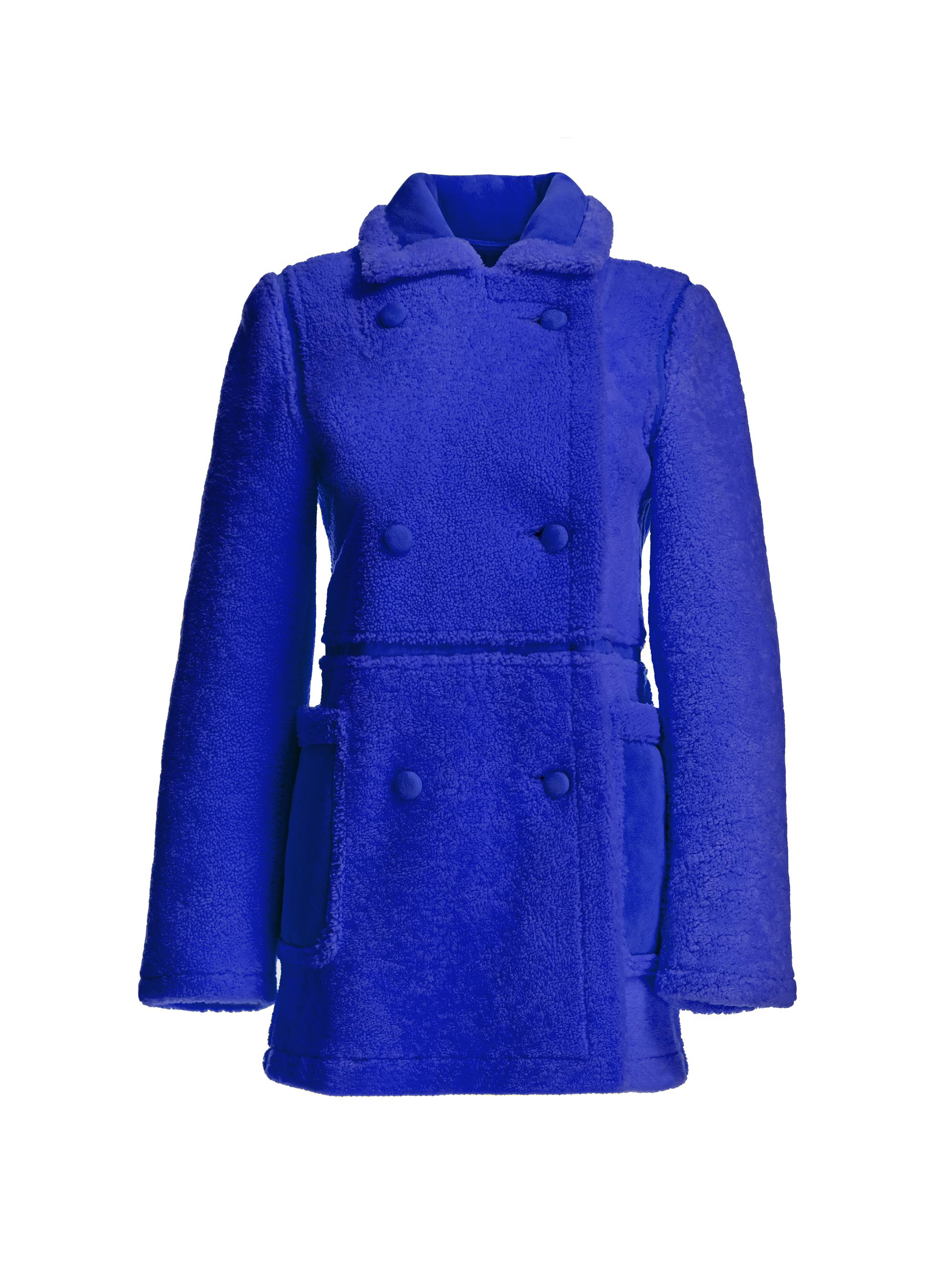 Maximilian Women's Shearling Lamb Jacket - Royal Blue