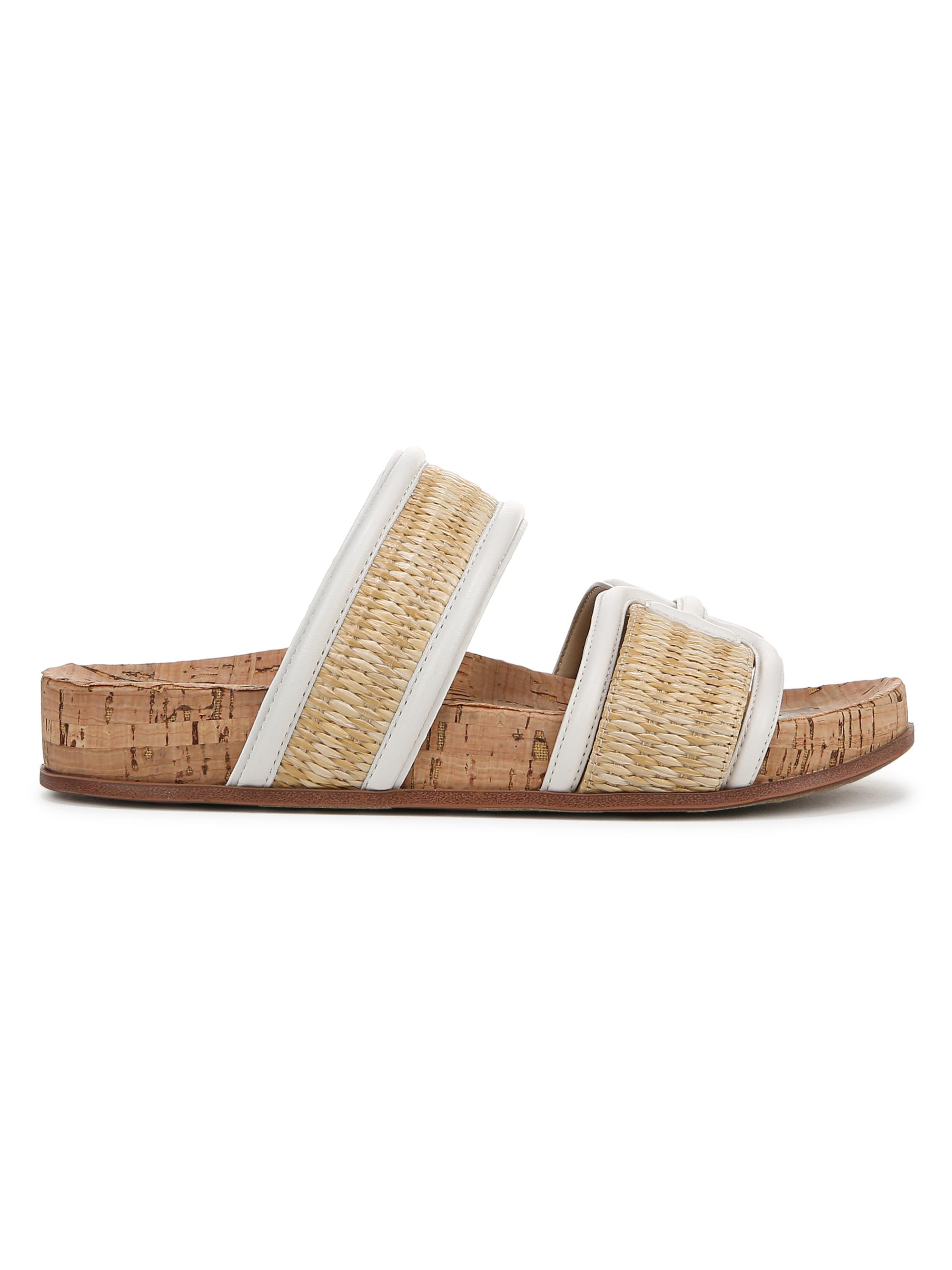 Sam Edelman Women's Rowan Slide Sandals - Dark Natural Bright White