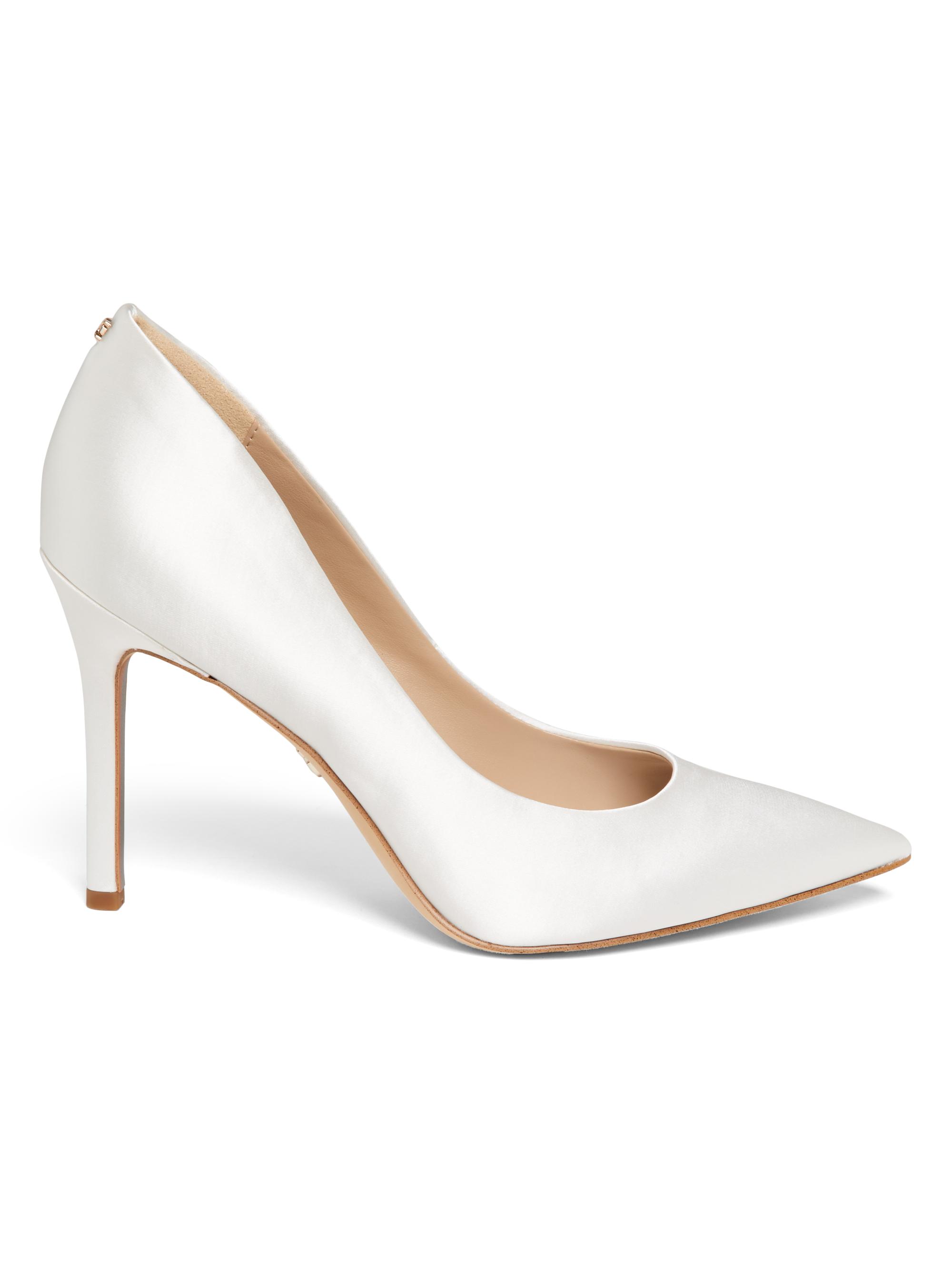 Sam Edelman Women's Hazel Amour Satin Pumps - Bright White
