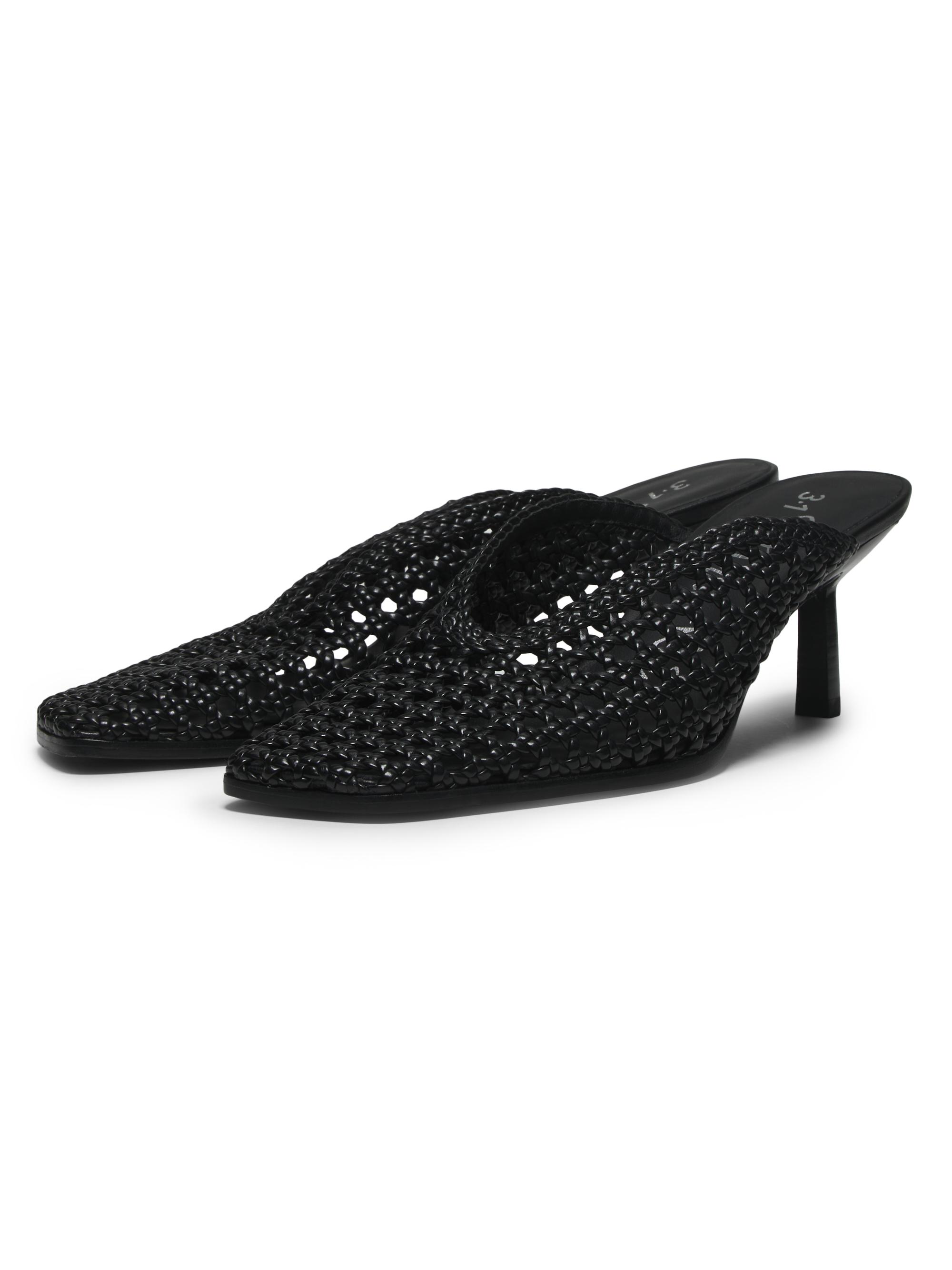 3.1 Phillip Lim ID Macramé 65MM Leather Mules | Saks Fifth Avenue