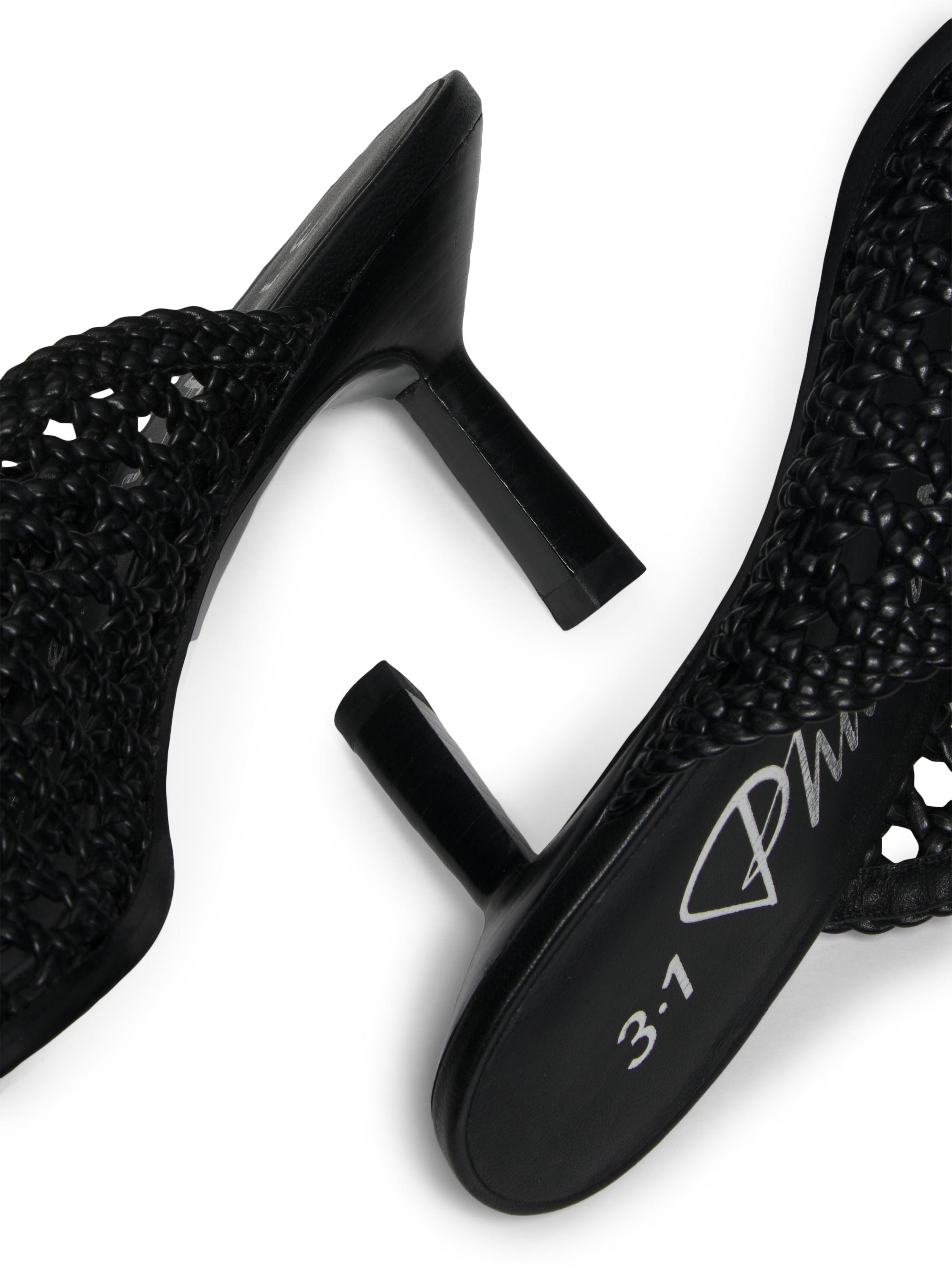 3.1 Phillip Lim ID Macramé 65MM Leather Mules | Saks Fifth Avenue