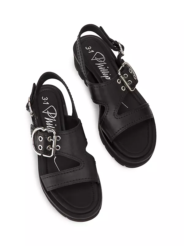 Shop 3.1 Phillip Lim Z-Strap Lug-Sole Leather Sandals | Saks Shop 3.1 Phillip Lim Z-Strap Lug-Sole Leather Sandals | Saks