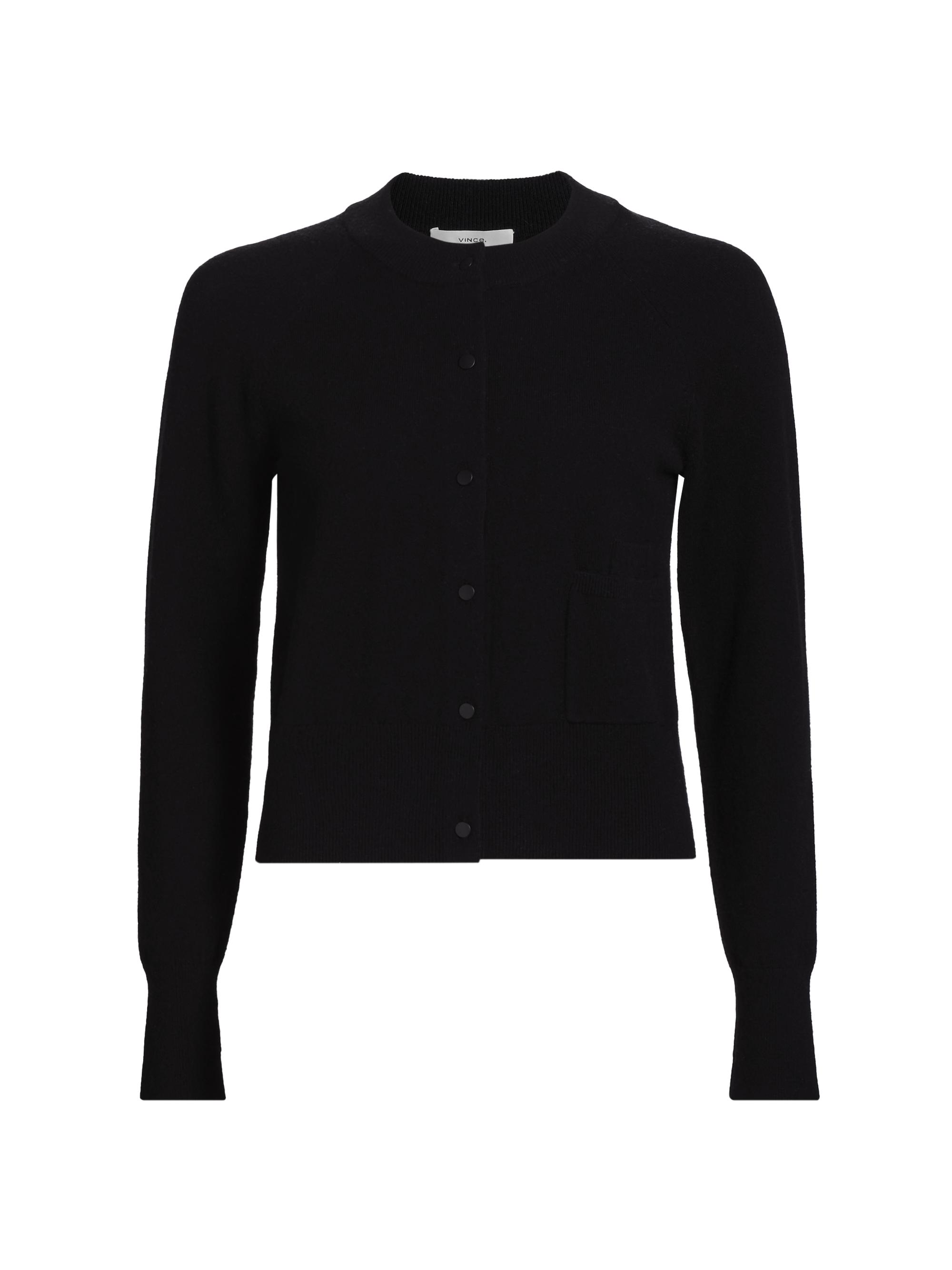 Vince Women's Wool & Cashmere Button-Front Cardigan - Black