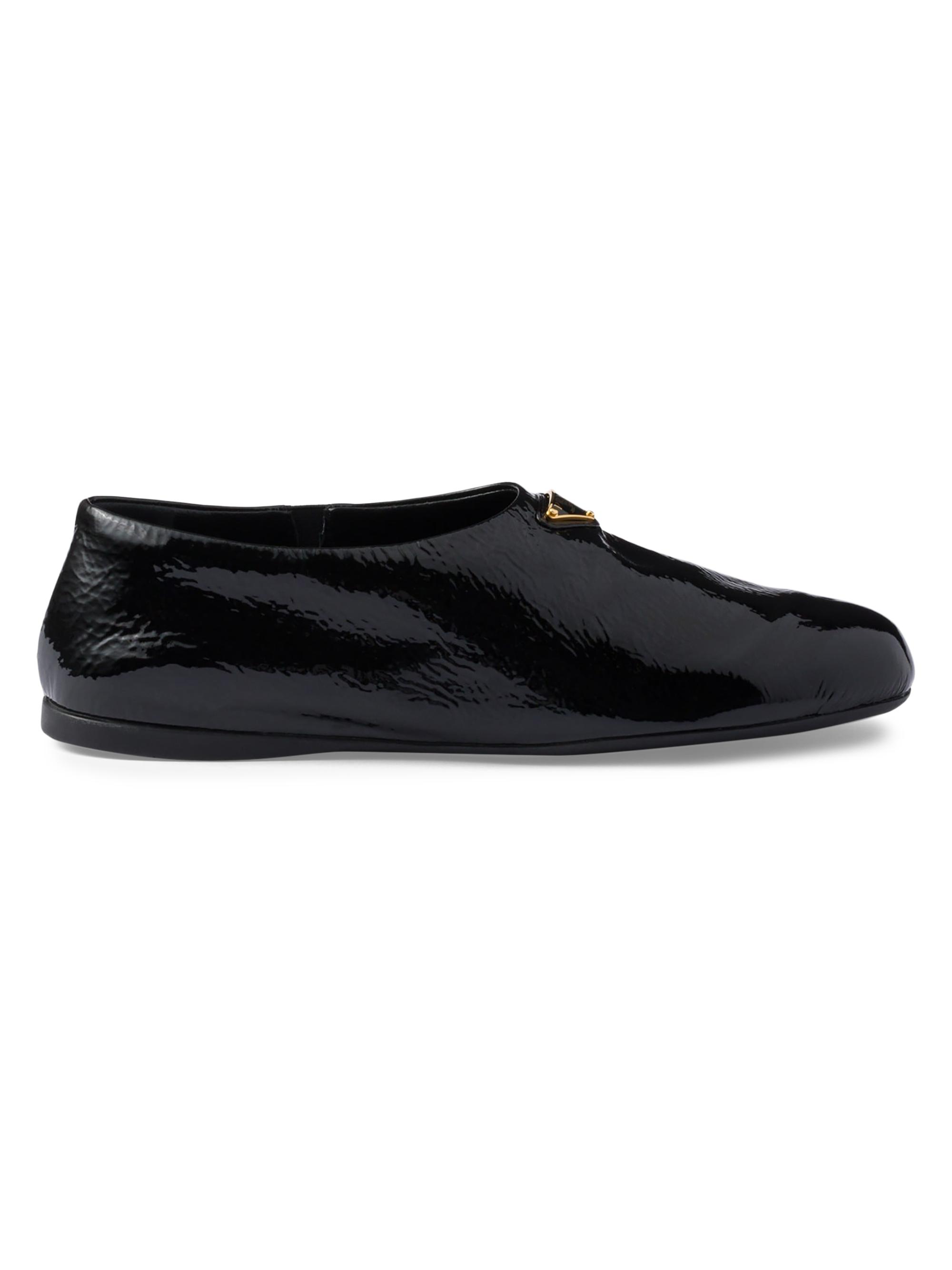 Prada Women's Patent Leather Ballerinas - Black