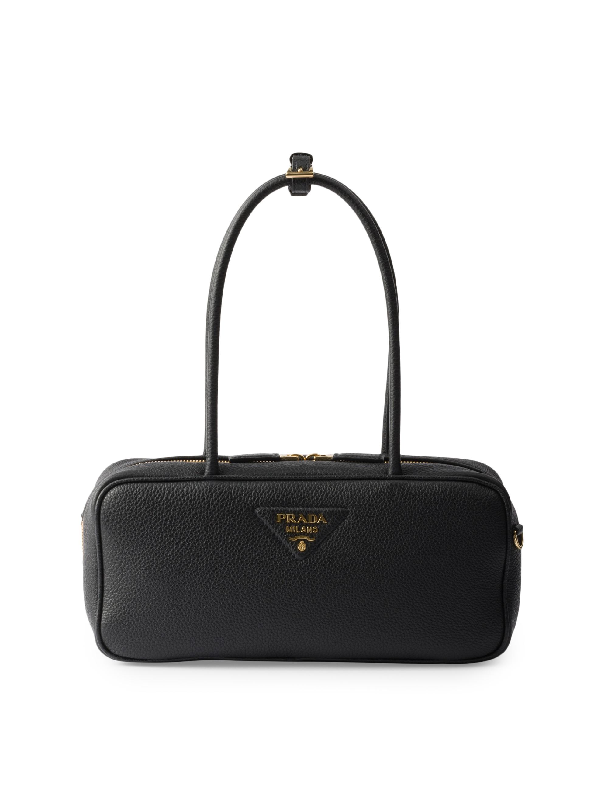 Prada Women's  Leather Top-Handle Bag - Black