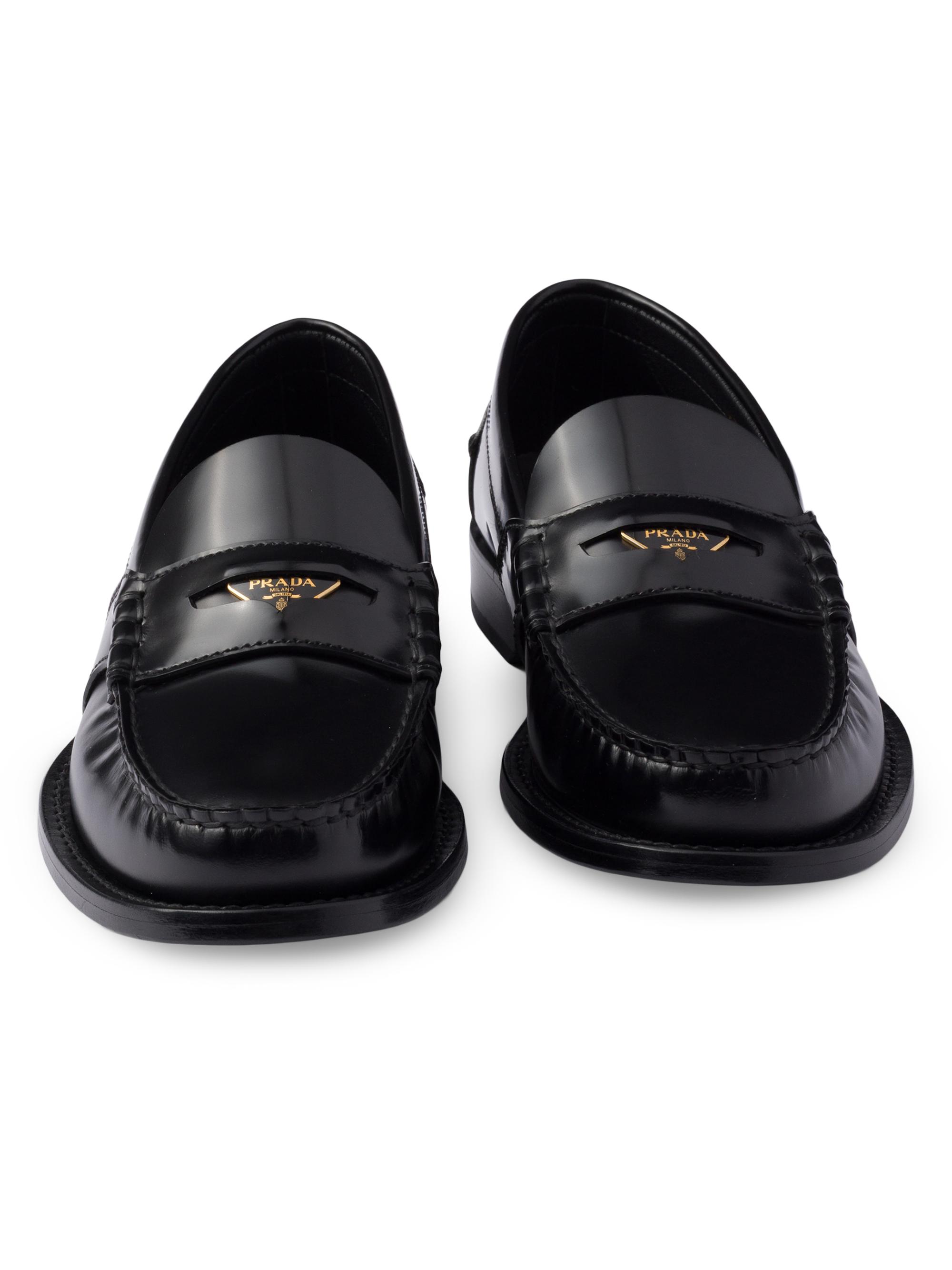 Prada Brushed Leather Loafers | Saks Fifth Avenue