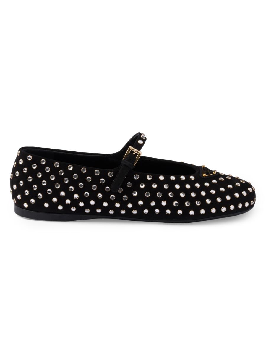 フラットシューズ PRADA FW25 Brown suede ballerinas (1F794NF005008 F0324) Cocoa Brown Suede Ballerinas | PRADA