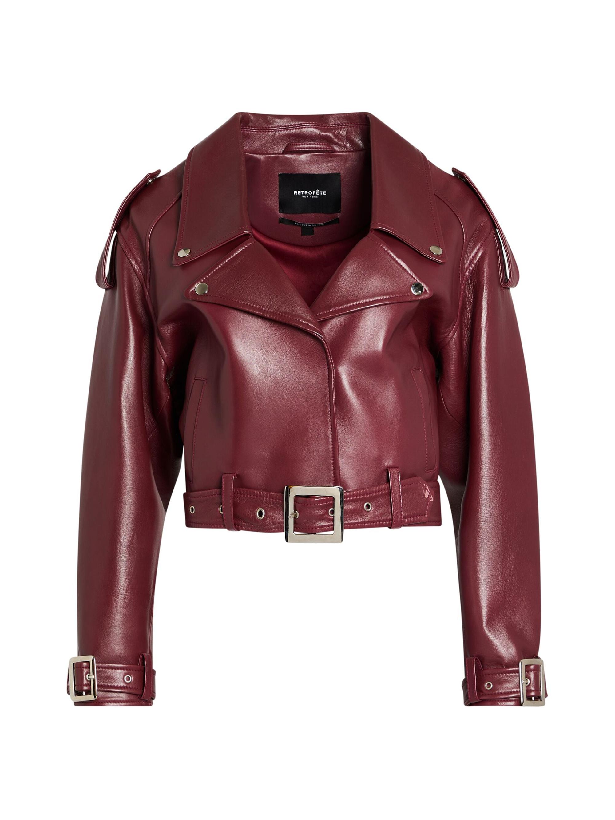 Retrofête Women's Einsley Leather Jacket - Port