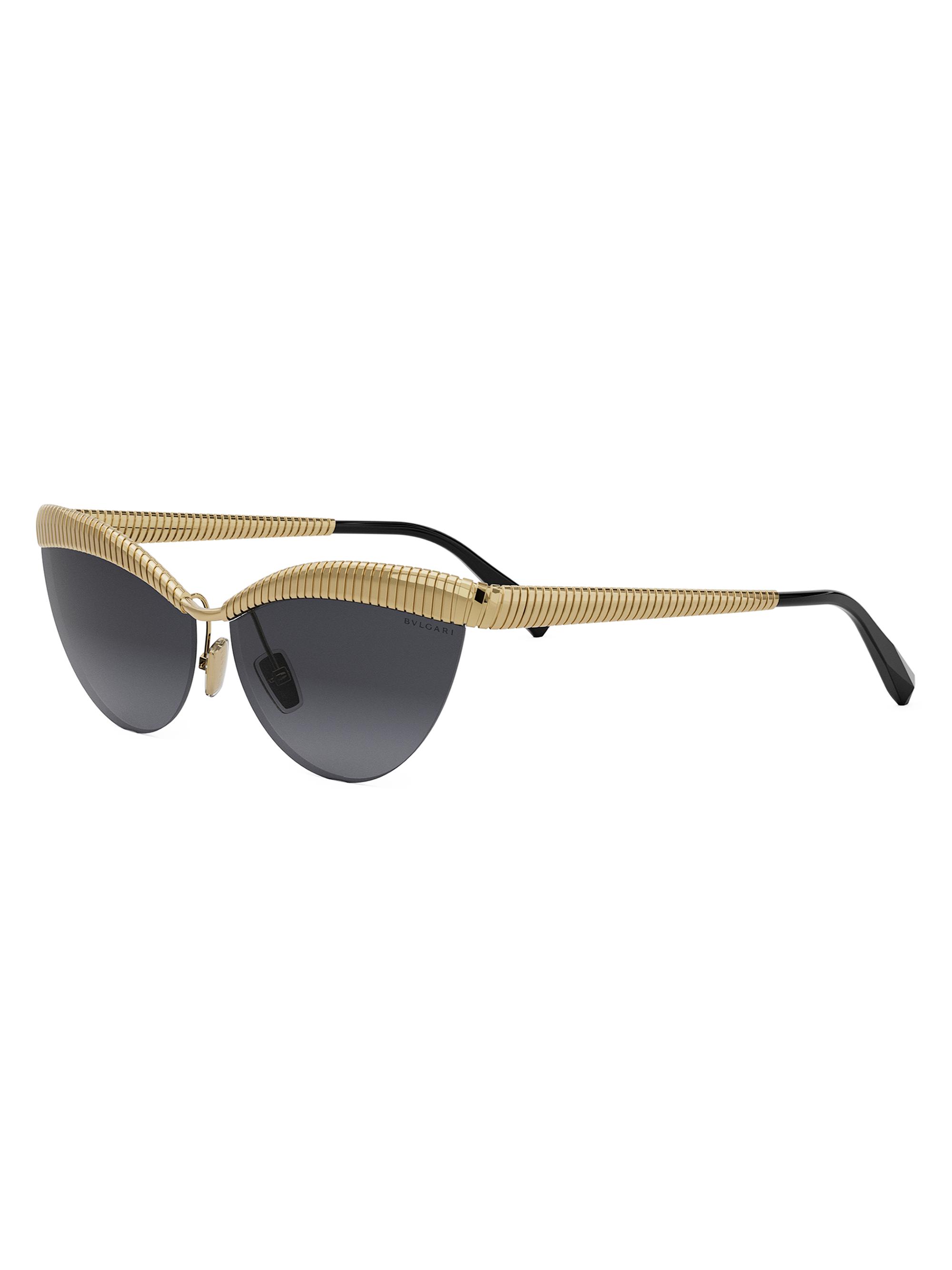 BVLGARI Women's Tubogas 61MM Oval Sunglasses - Black Gold Black