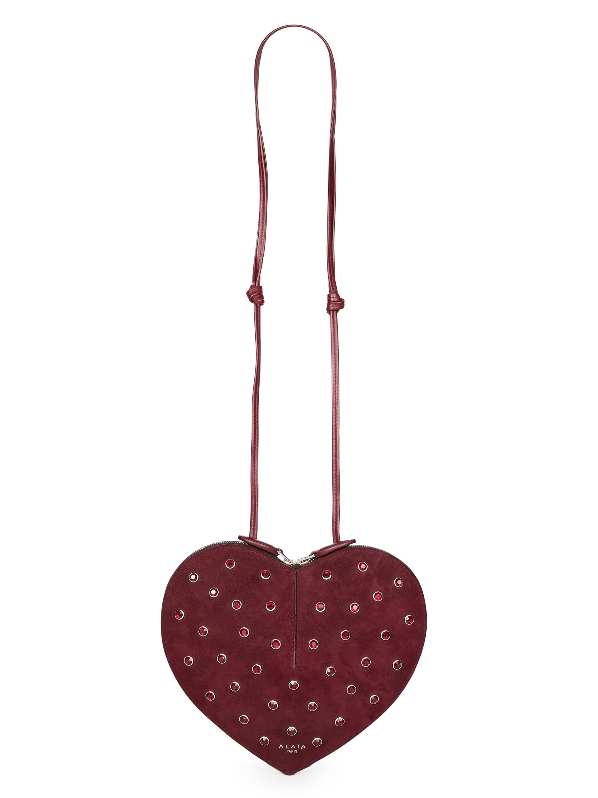 Alaïa Women's Le Coeur Leather Bag - Rouge Grenat