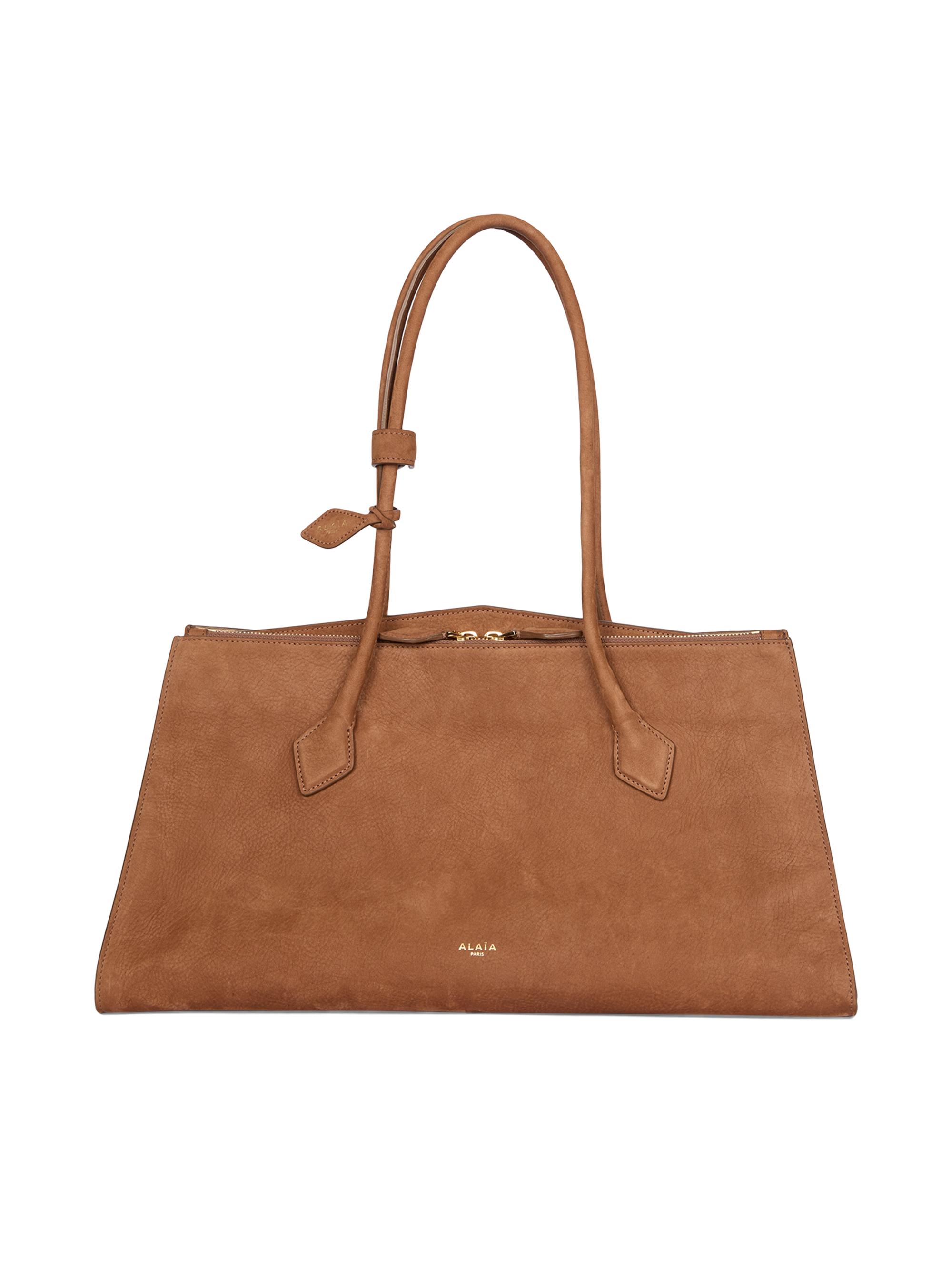 Alaïa Women's Le Teckel Suede Tote Bag - Terre Dombre