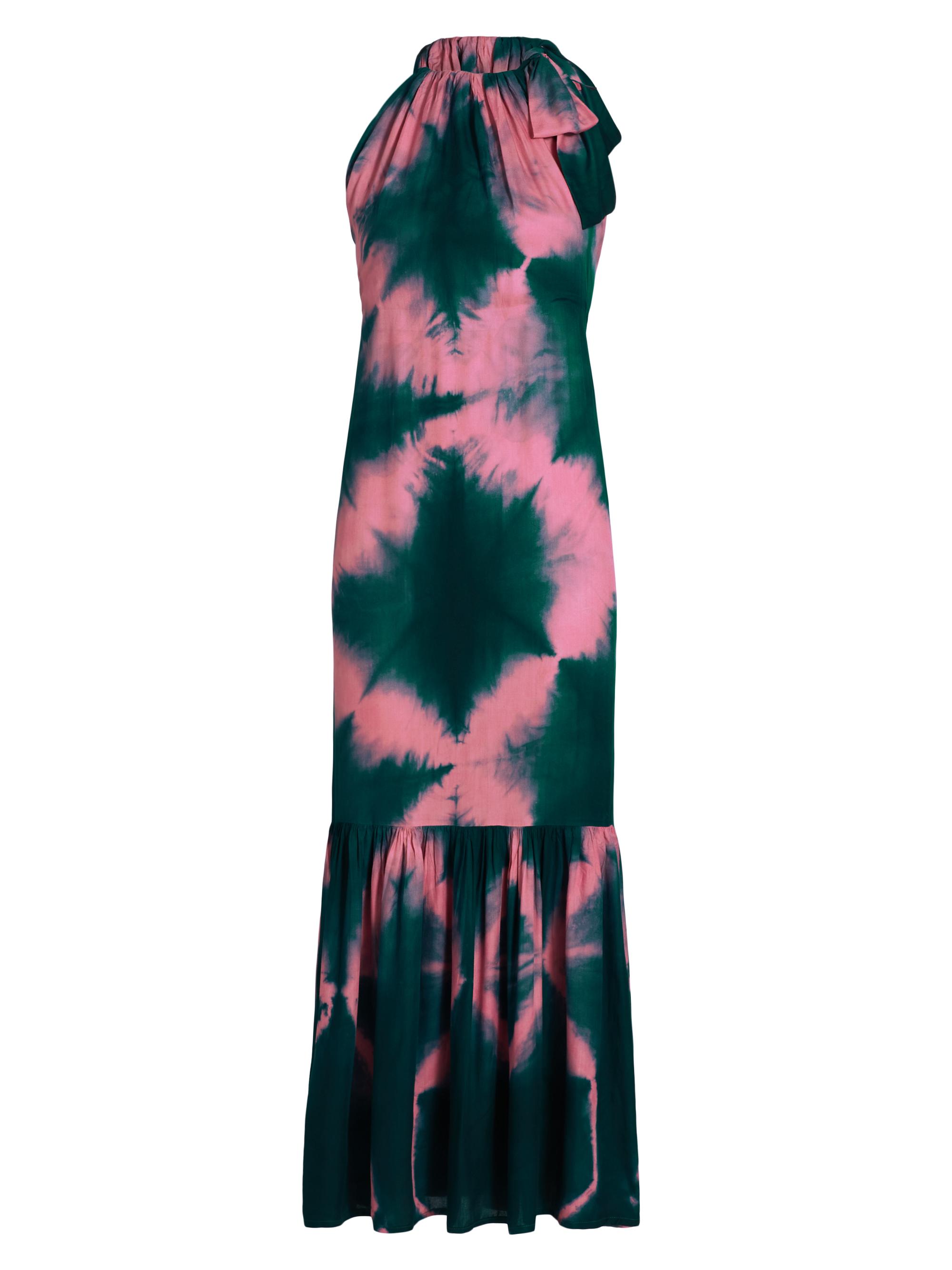 Elisamama Women's Akua Tie-Dye Halterneck A-Line Maxi Dress
