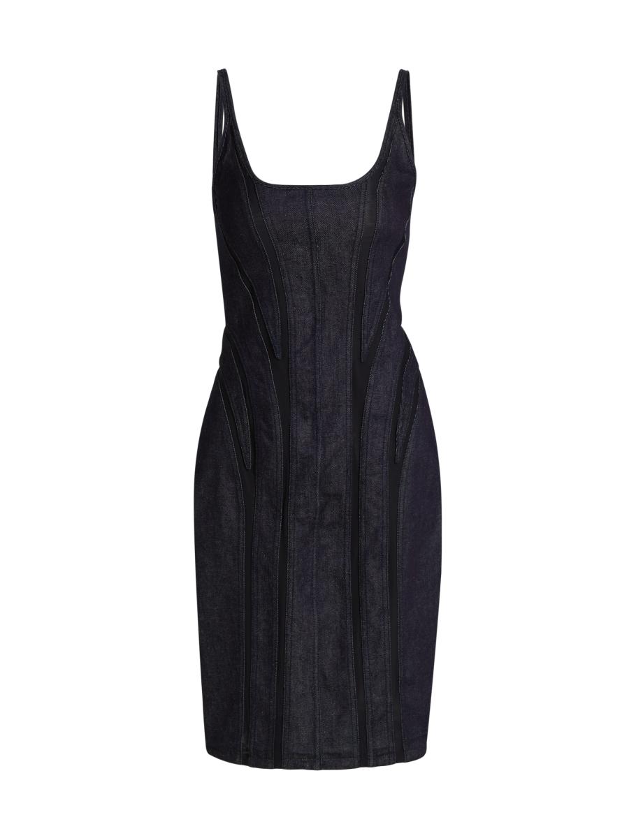 Mugler Stretch Raw Denim Dress | Saks Fifth Avenue